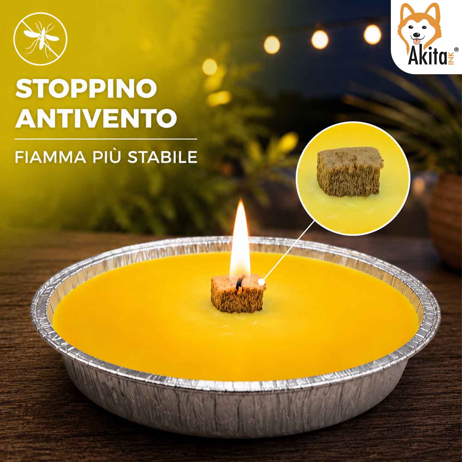 10 Candele alla Citronella Antizanzare da Esterno 14 cm foto 6