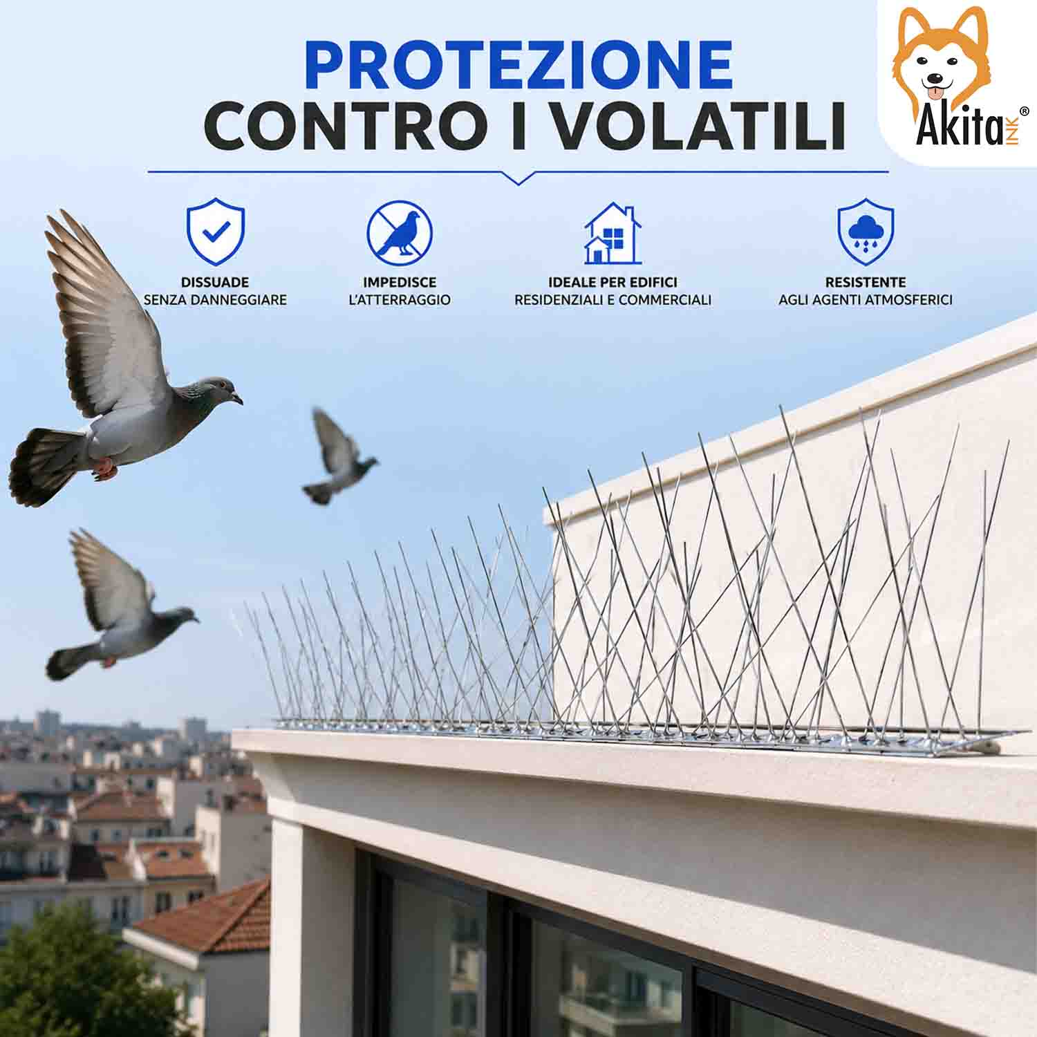 Dissuasore per Piccioni Acciaio Inox 5 Metri foto 3