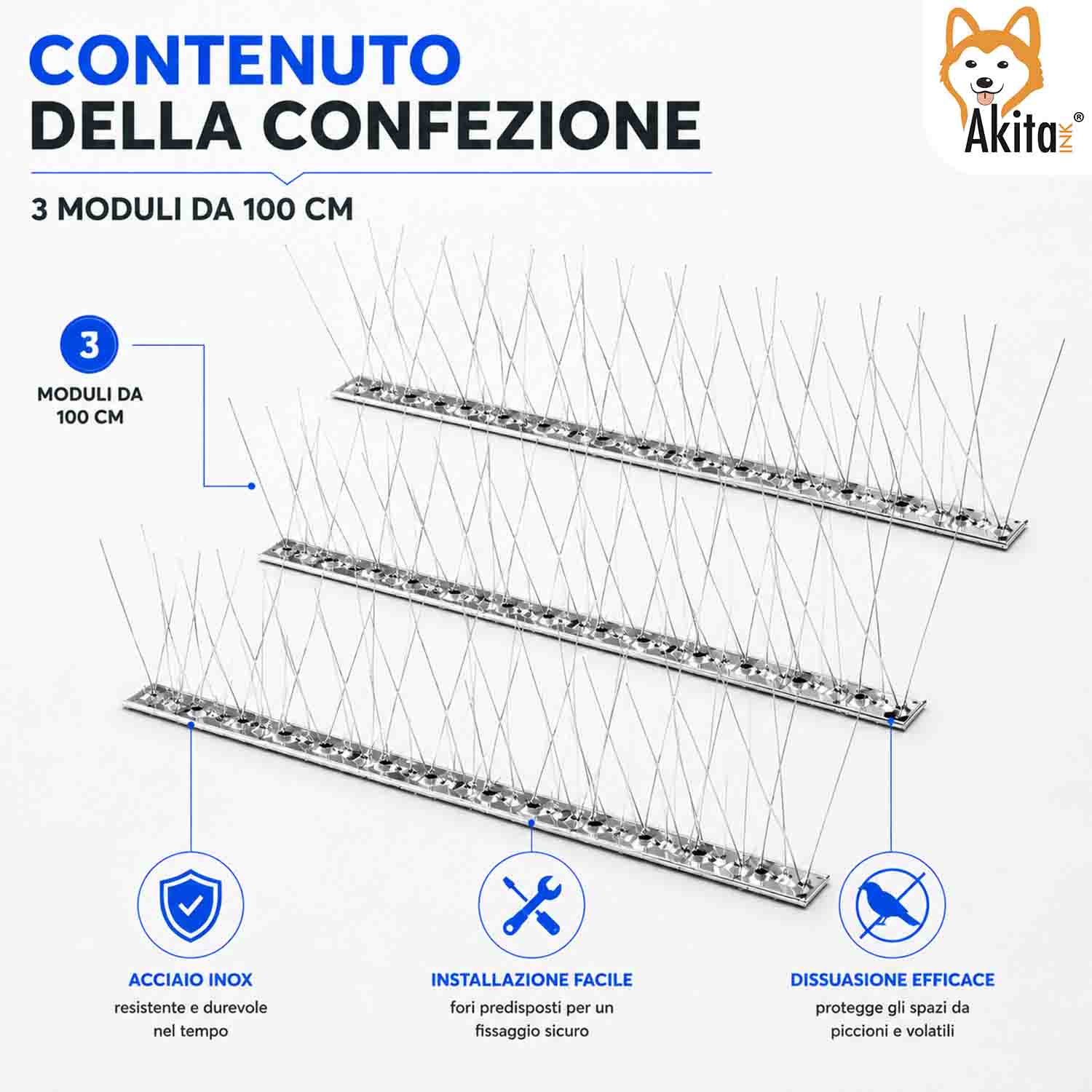 Dissuasore per Piccioni Acciaio Inox 3 Metri foto 5