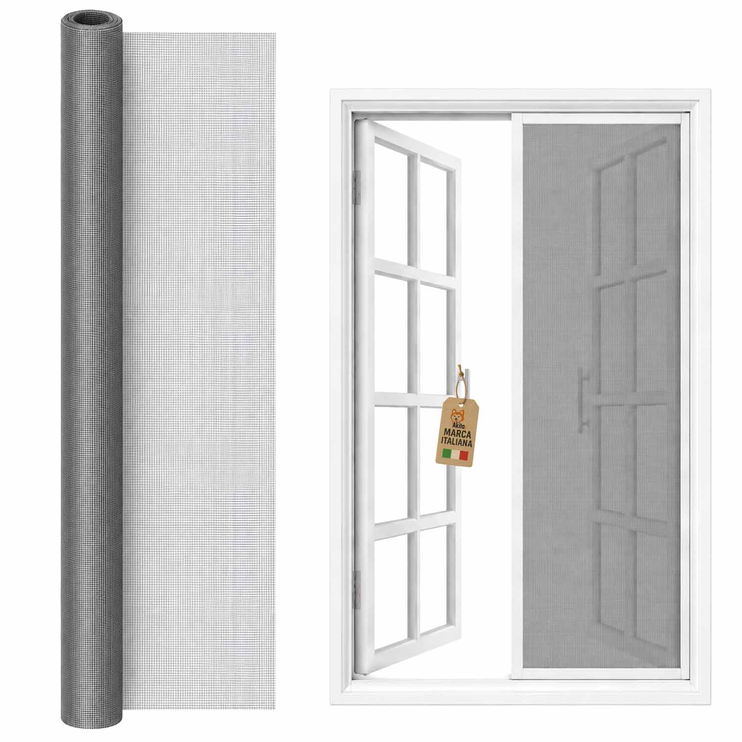 Rotolo ricambio zanzariera grigio 250x120 cm
