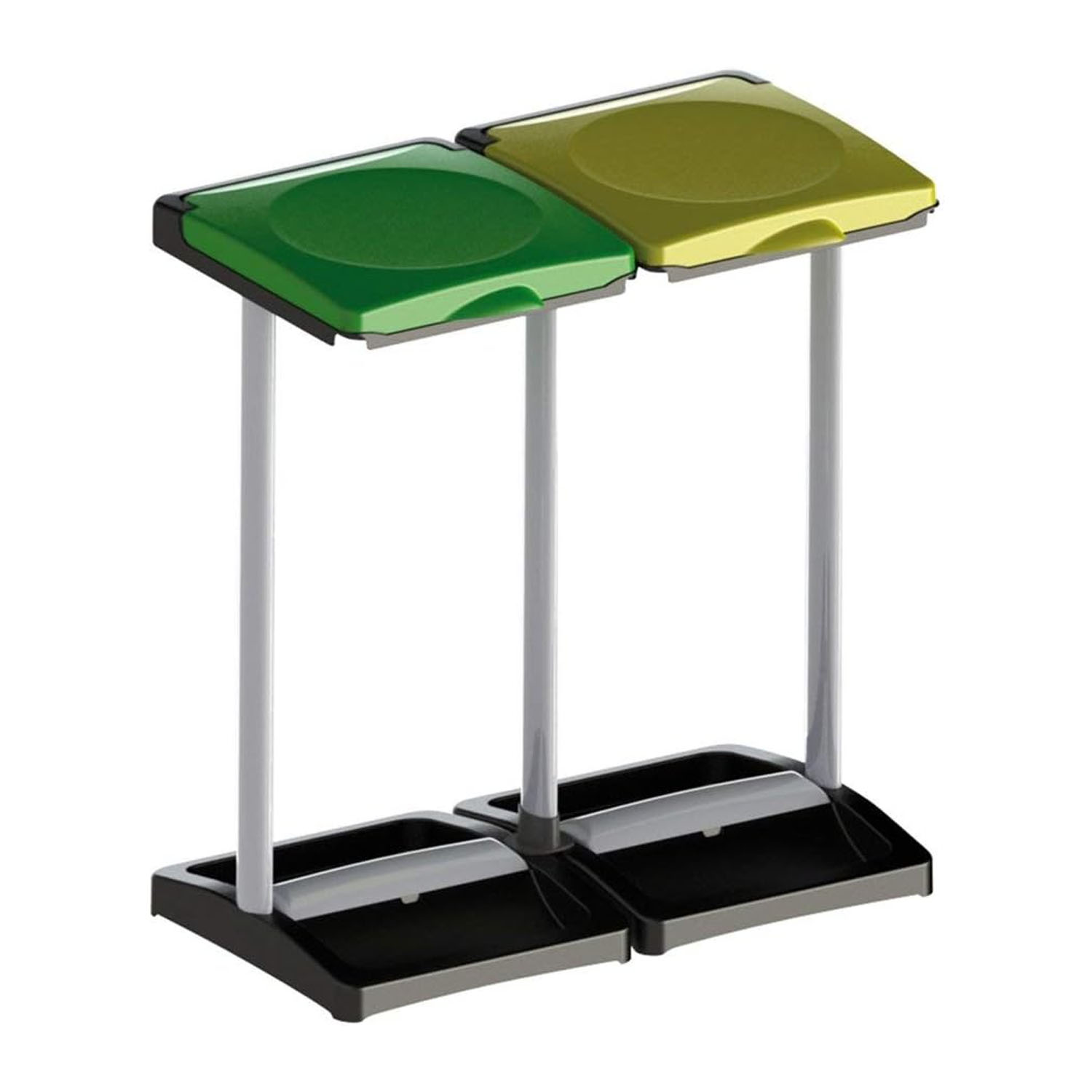 Mongardi mr.b bis pattumiera in polipropilene verde/giallo