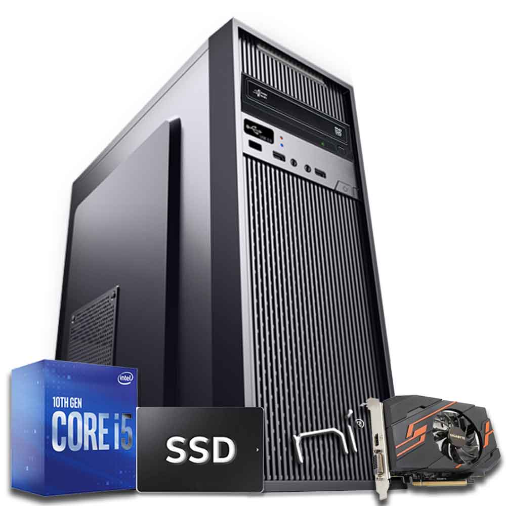 Pc gaming intel i5 10400 six-core nvidia gt 1030 8gb ram ssd 240gb hard disk 1tb