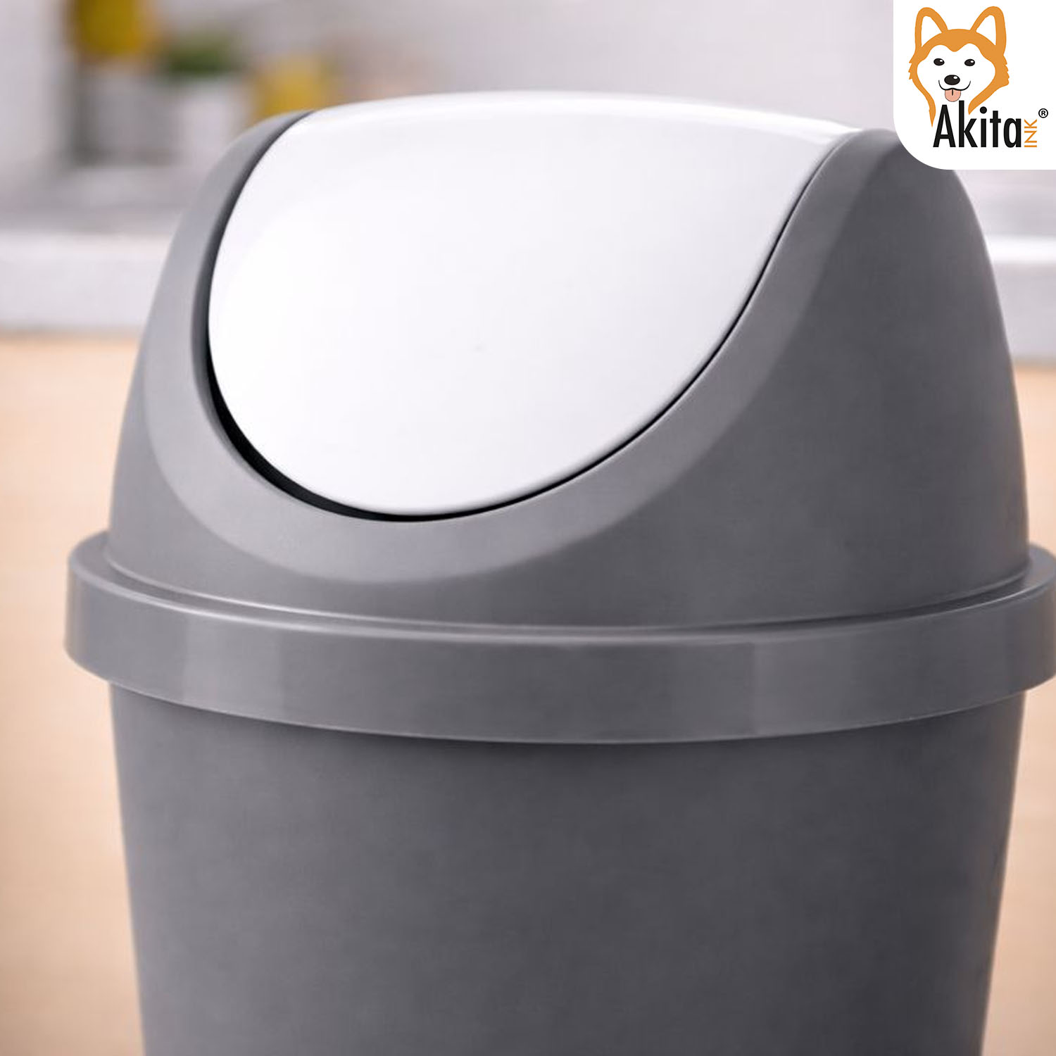 Pattumiera Basculante Swing 12 L Bianco\Grafite foto 6