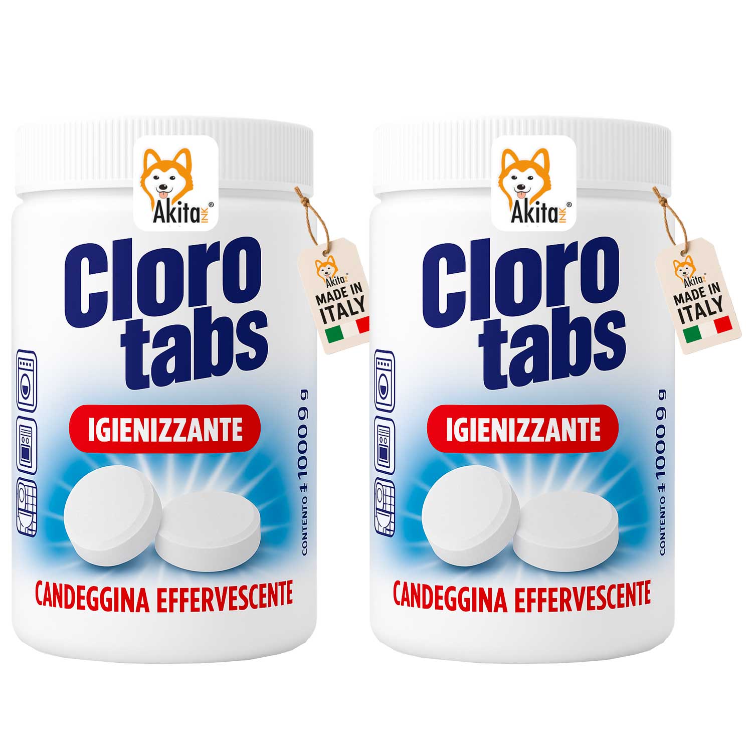 Akitaink Cloro Tabs 1kg - Pastiglie Multiuso Candeggina foto 3