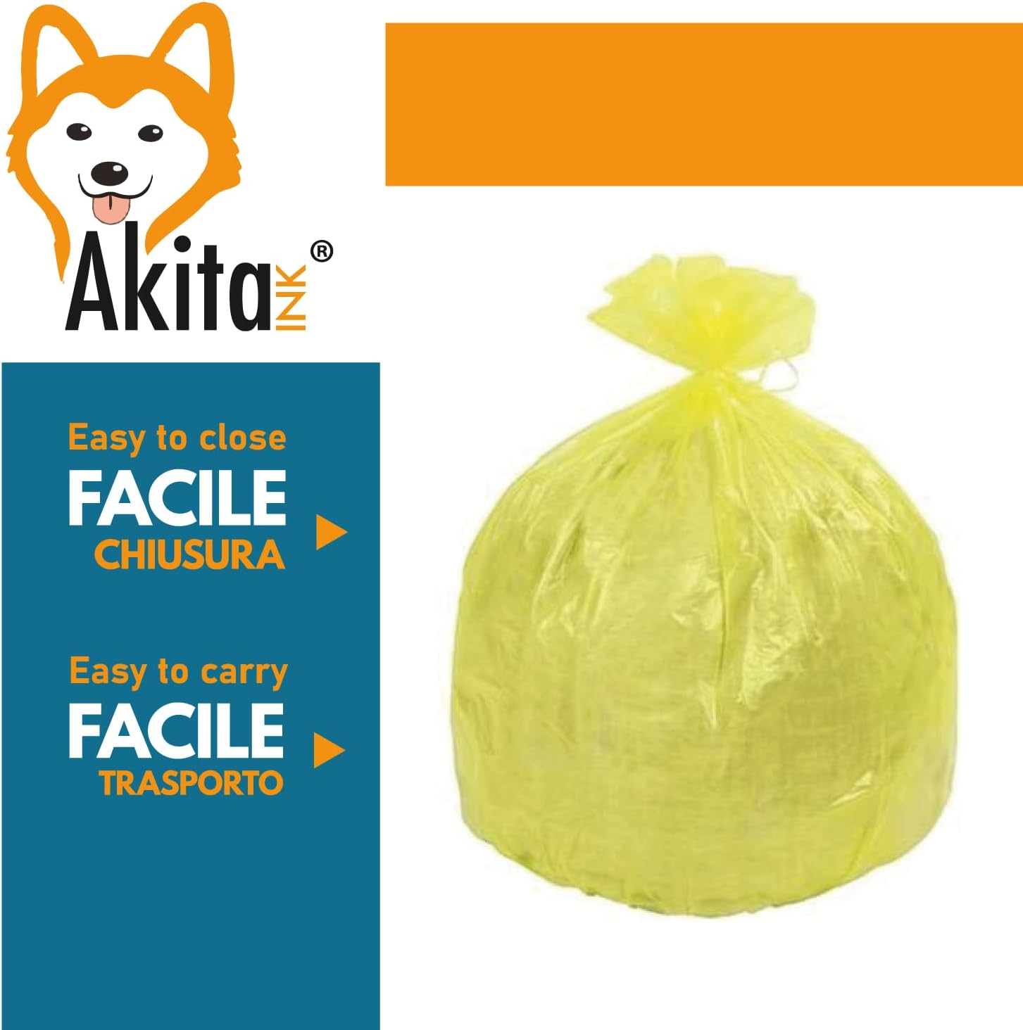 80 sacchi per pattumiera 50X60 AkitaInk Sacchi Alta Resistenza, 30L foto 4