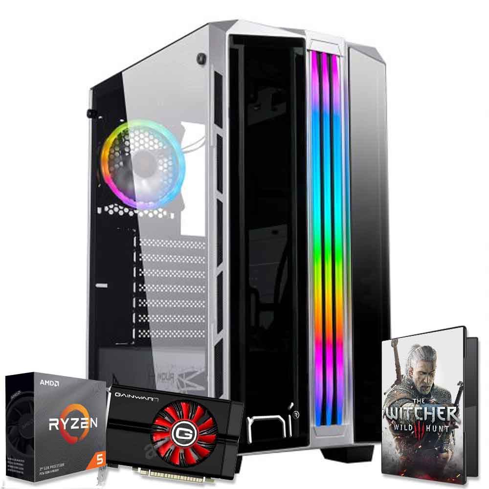 Pc gaming ryzen 5 3600 nvidia gtx-1050ti da 4gb ram 16gb ssd 240 striscia rgb
