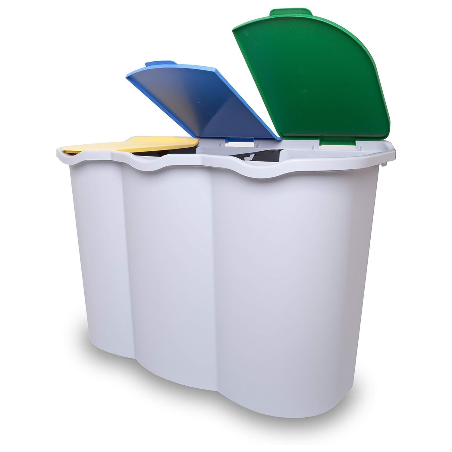 Bidone Raccolta Differenziata 80L 3 Scomparti foto 3