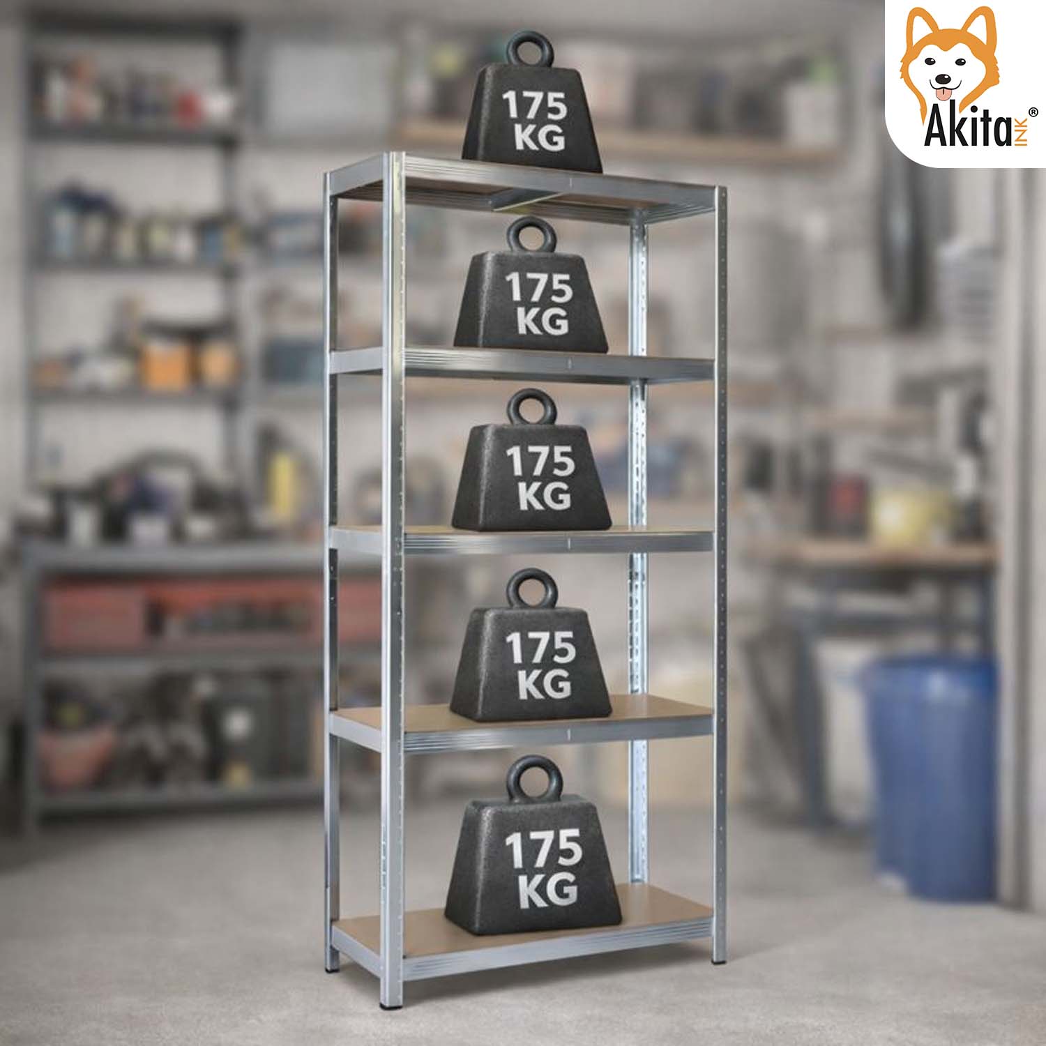 2 Pz Scaffale in Metallo Zincato 180x90x40 cm 5 Ripiani foto 6