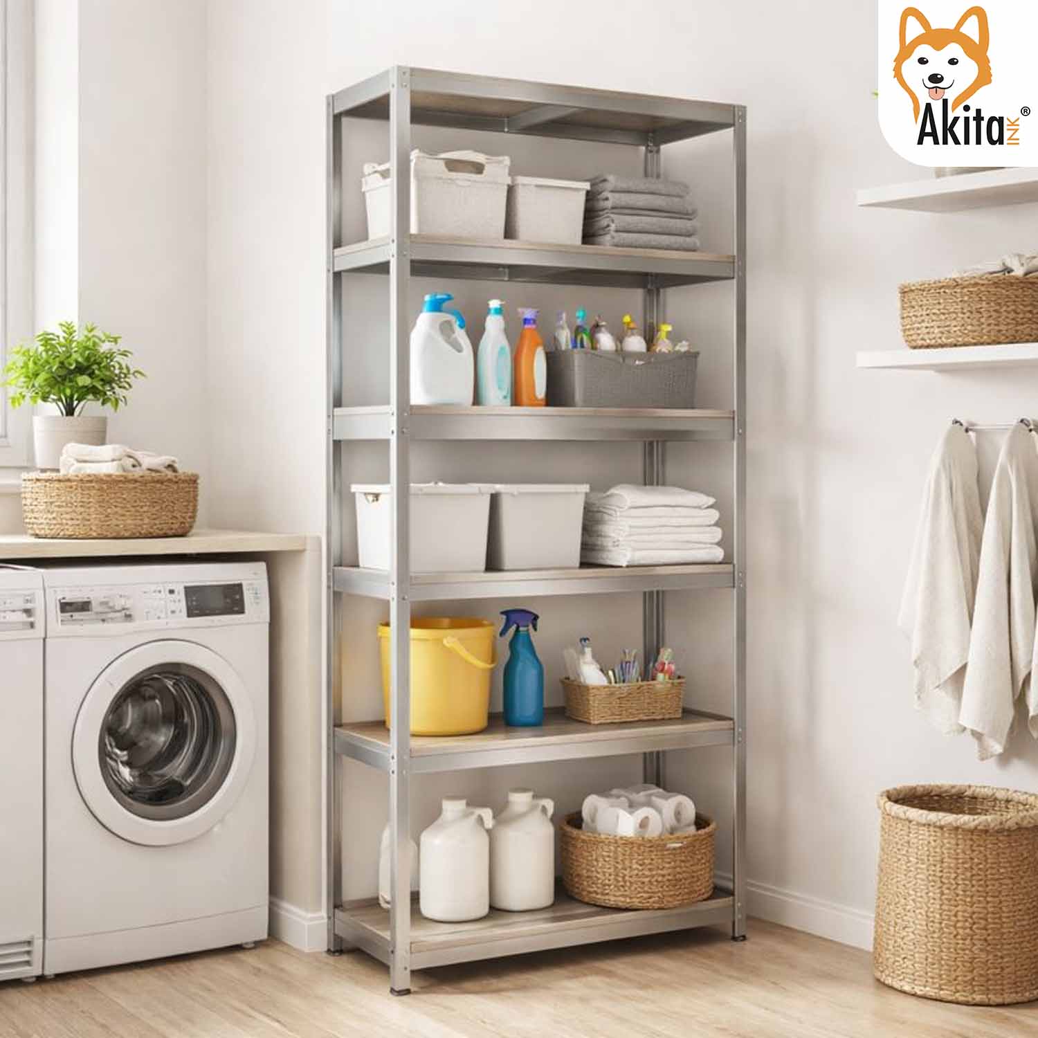 Scaffale in Metallo Zincato 180x90x40 cm 5 Ripiani foto 3