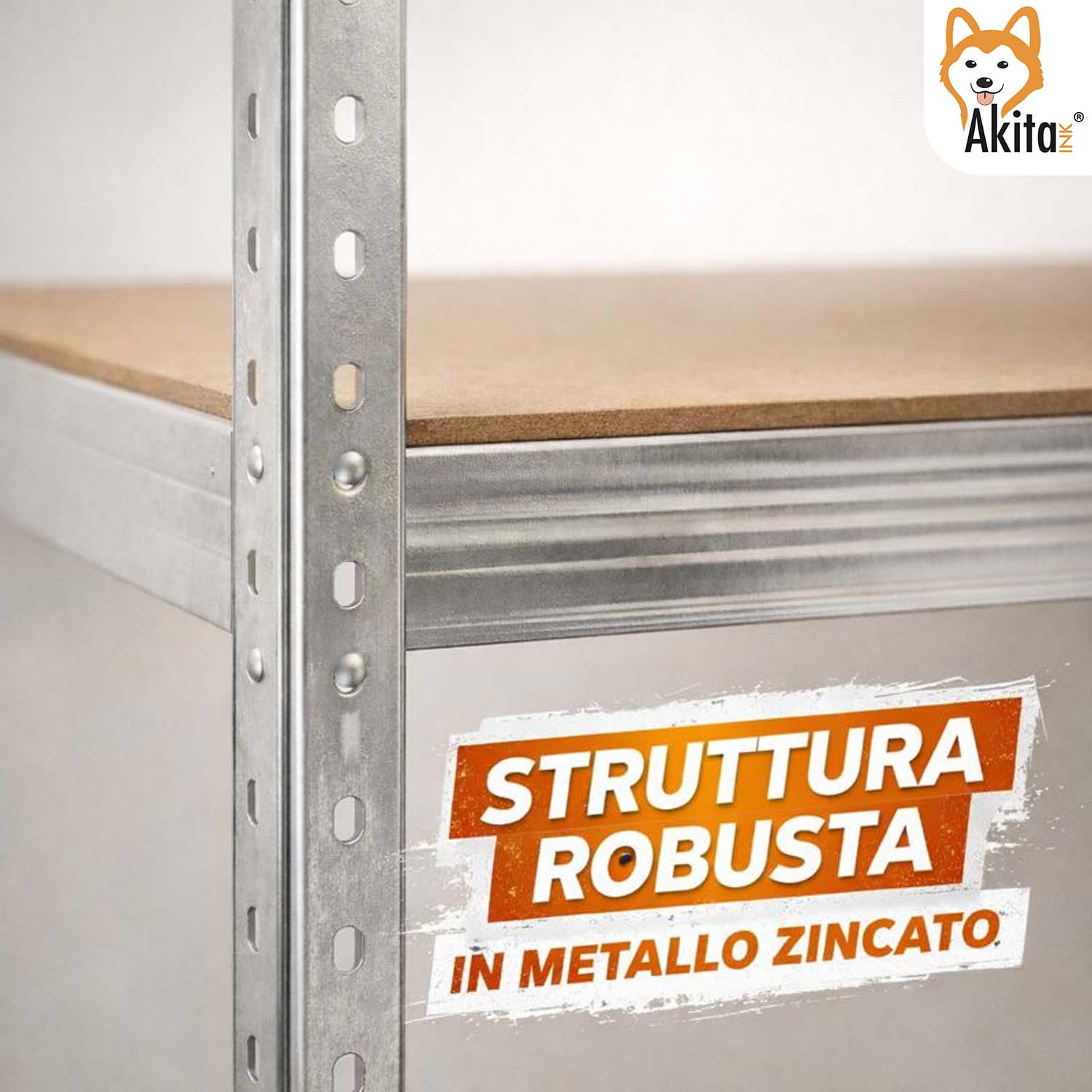 Scaffale in Metallo Zincato 180x90x40 cm 5 Ripiani foto 5