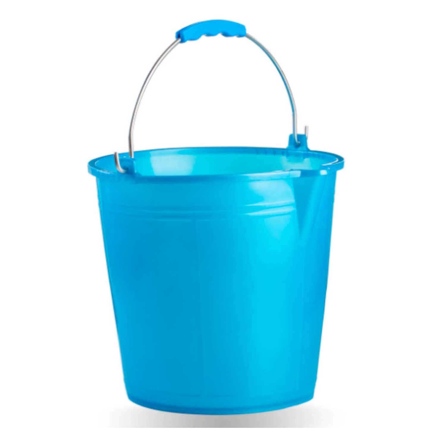 Ecoplast Secchio 7 Litri con Manico Ergonomico e Becco, Azzurro diametro 24 foto 2