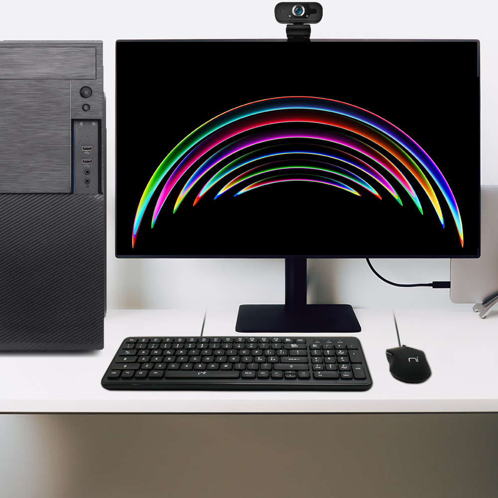 Kit PC Fisso Intel i7 8GB RAM SSD 240GB con Monitor e Accessori foto 5