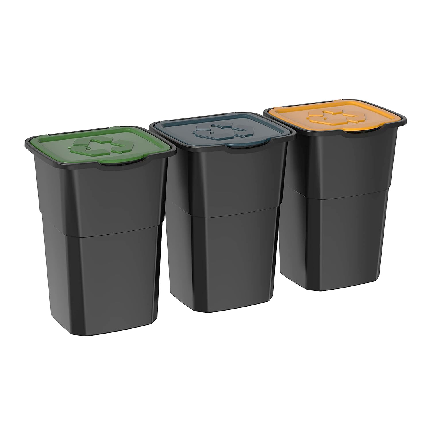 Pattumiera raccolta differenziata eco3 3 scomparti da 50 litri