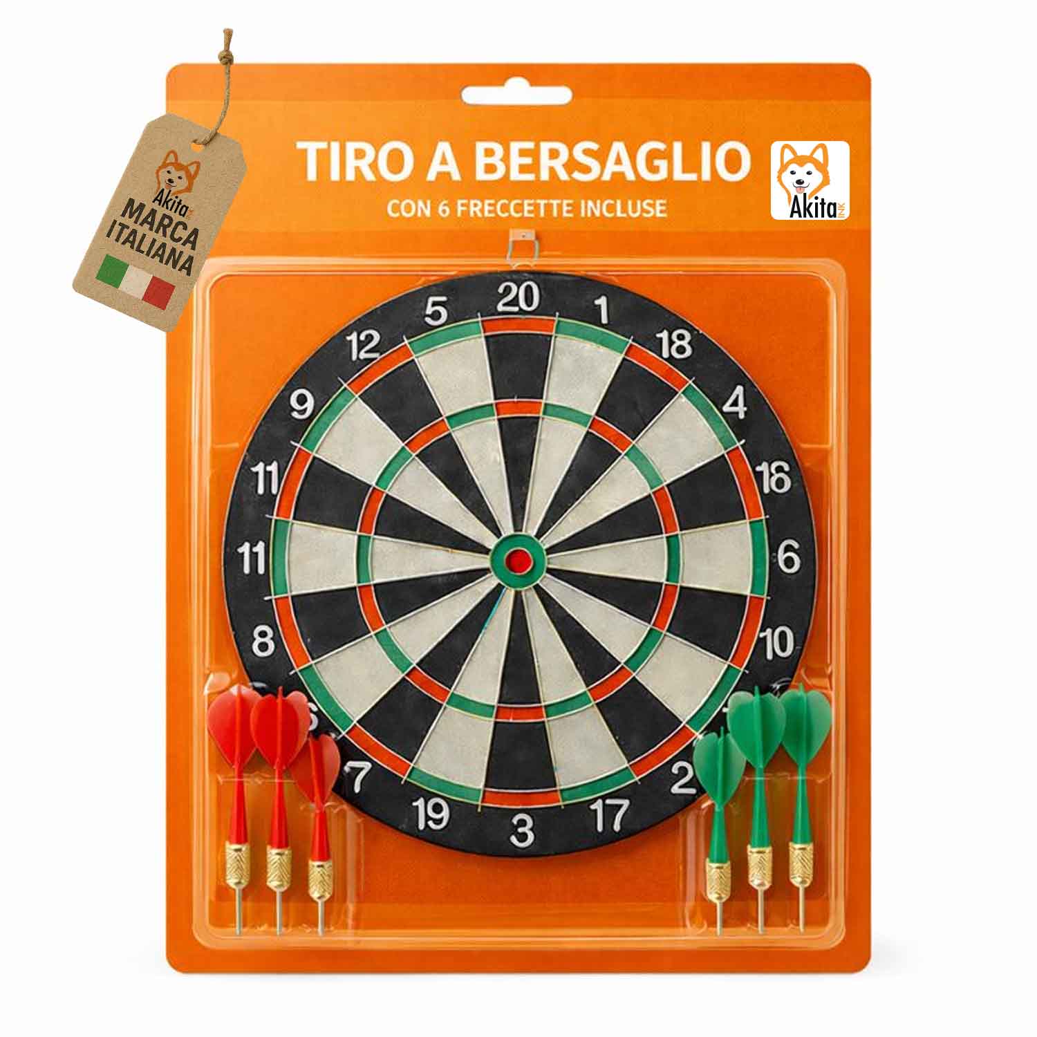 Tiro al bersaglio 36 cm con 6 freccette