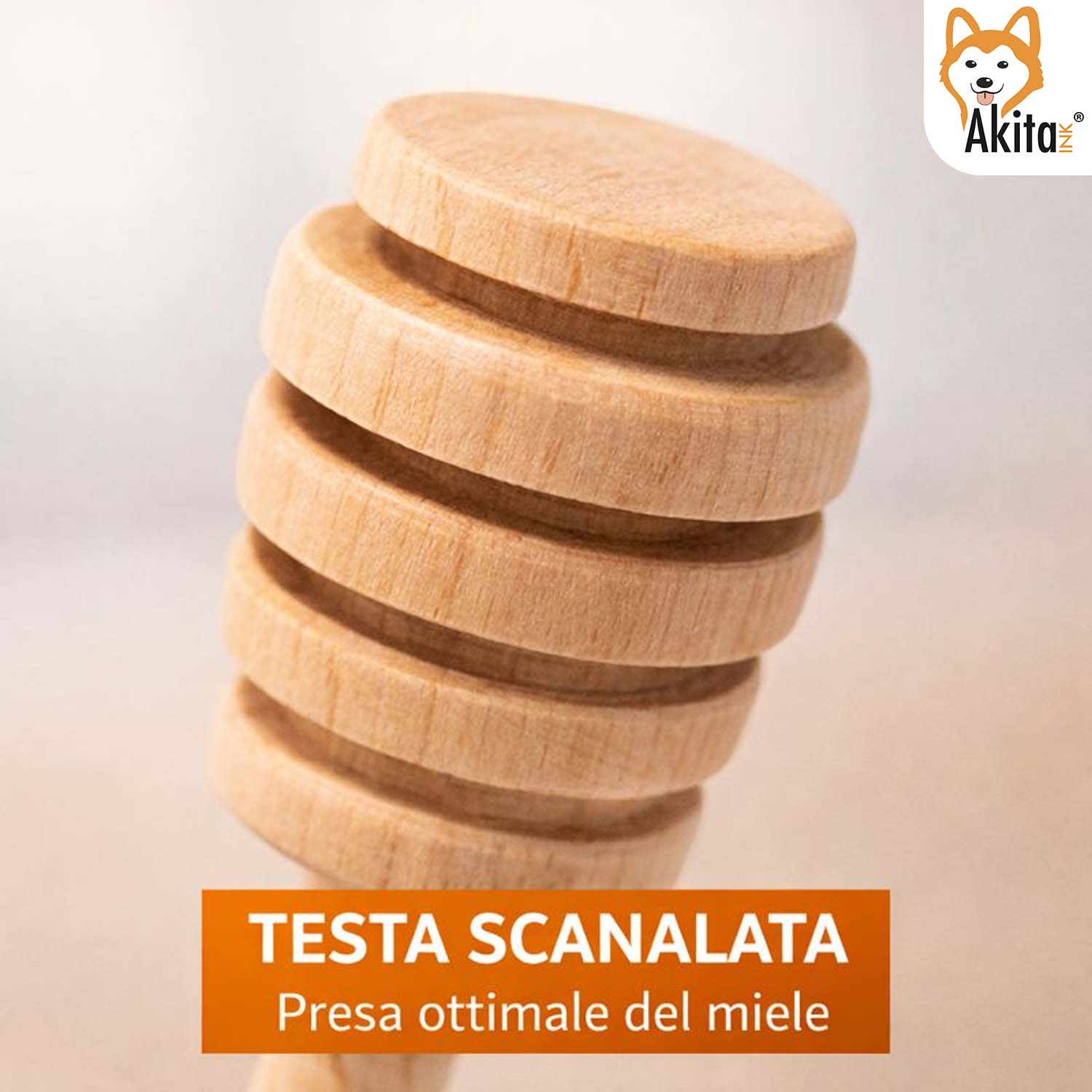 5 PZ Spargimiele in Legno di Loto 14 cm foto 4