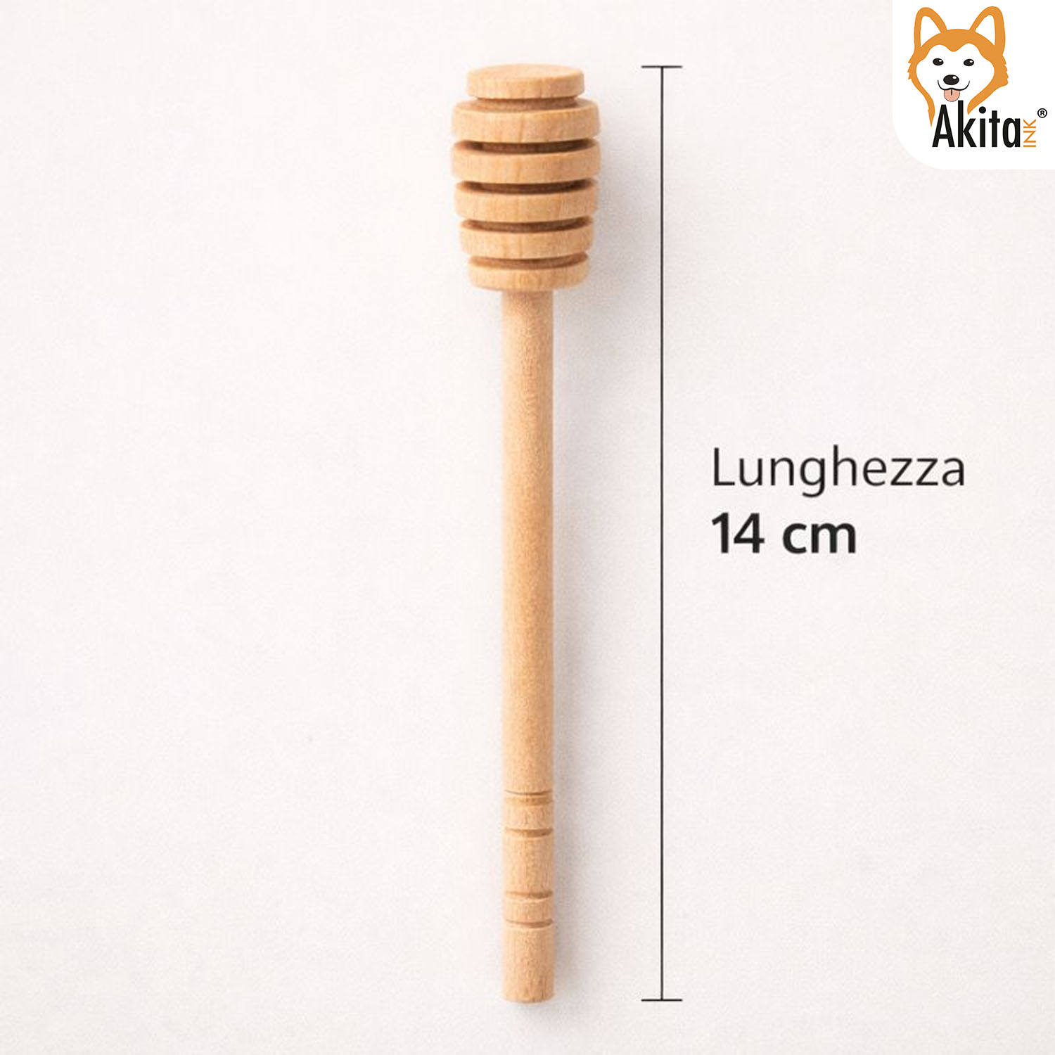 5 PZ Spargimiele in Legno di Loto 14 cm foto 5