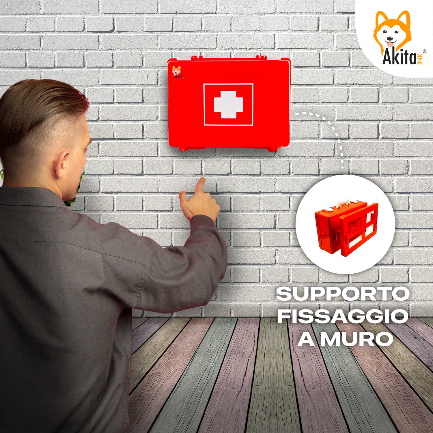 Cassetta di Pronto Soccorso Allegato 2 Rigida Akitaink - Conforme DM388 - DL81 foto 3
