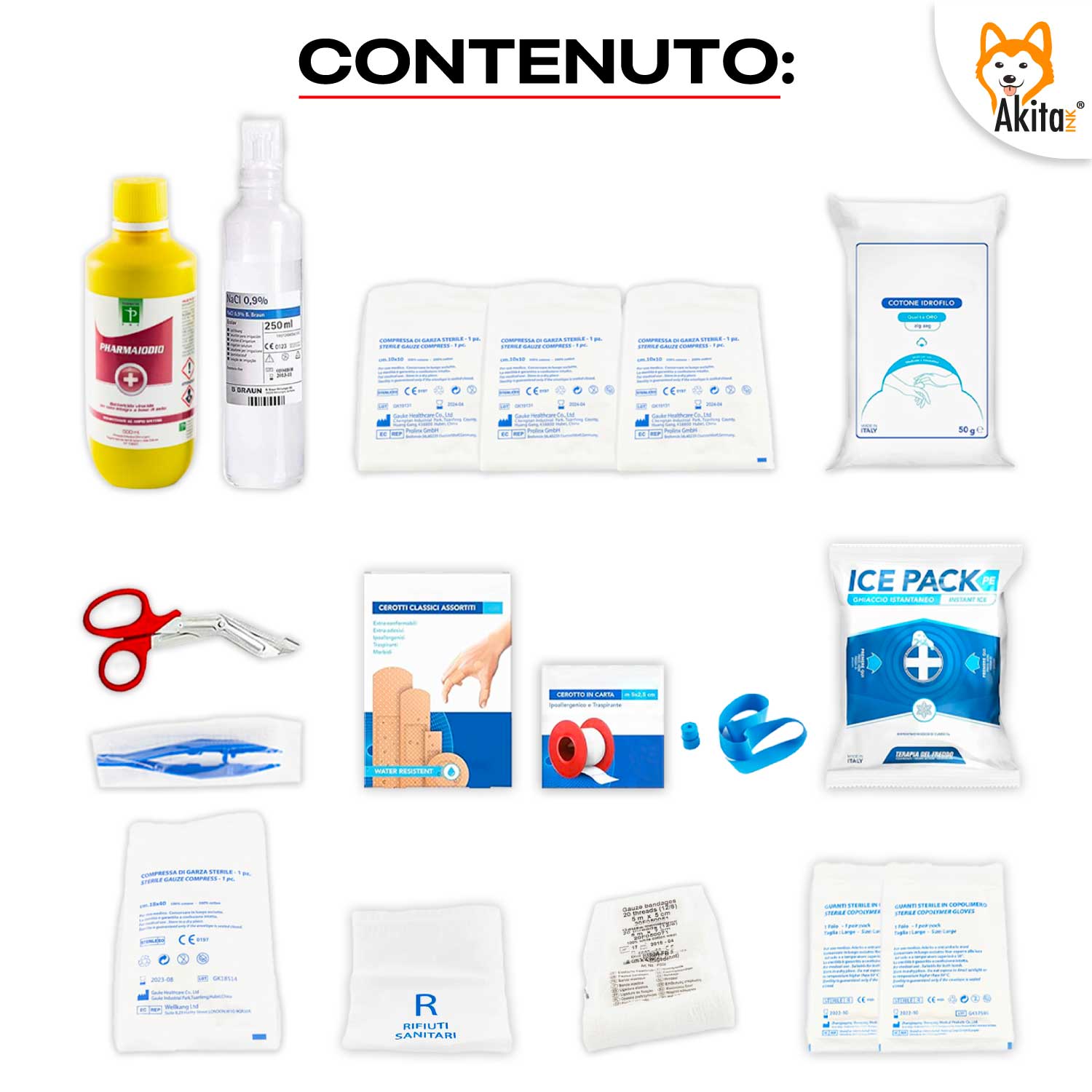 Cassetta di Pronto Soccorso Allegato 2 Rigida Akitaink - Conforme DM388 - DL81 foto 4