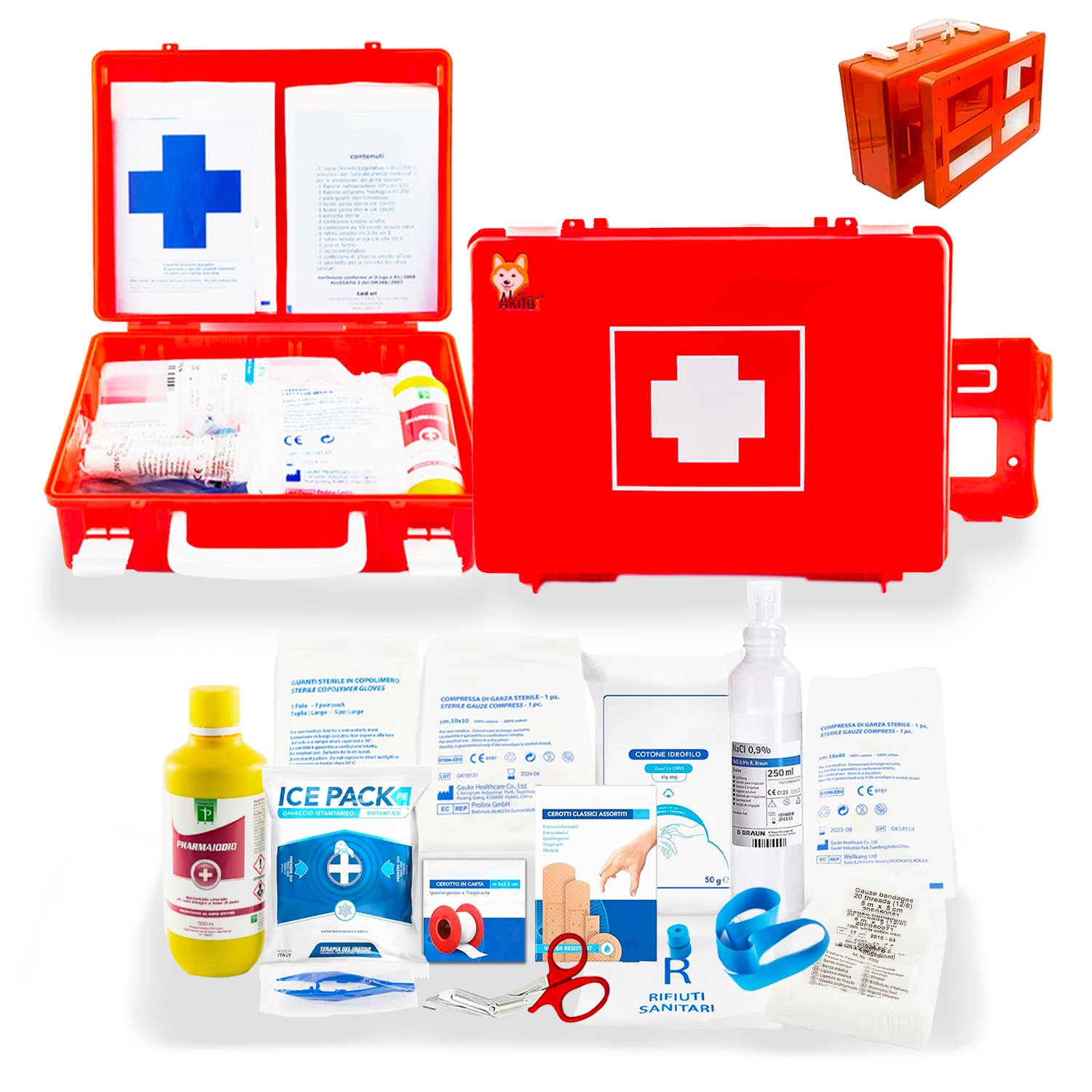 Cassetta di pronto soccorso allegato 2 rigida akitaink - conforme dm388 - dl81