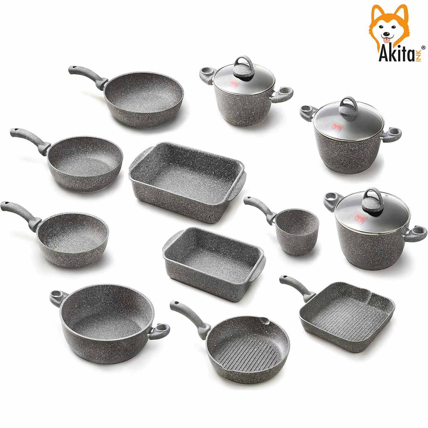 Casseruola antiaderente 20 cm pietra - Accademia Mugnano foto 4
