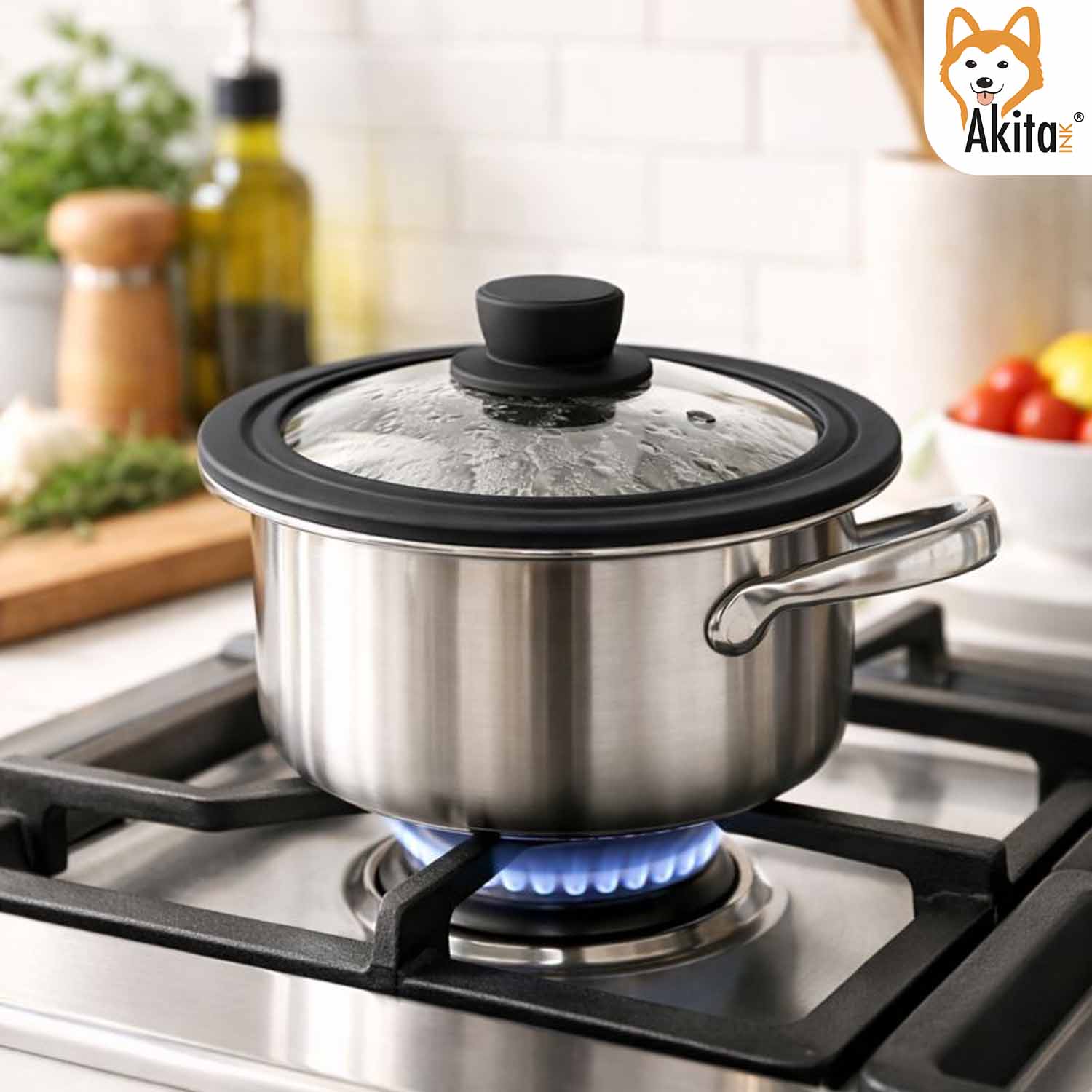 Coperchio Universale in Vetro 16-18-20 cm con Silicone foto 4