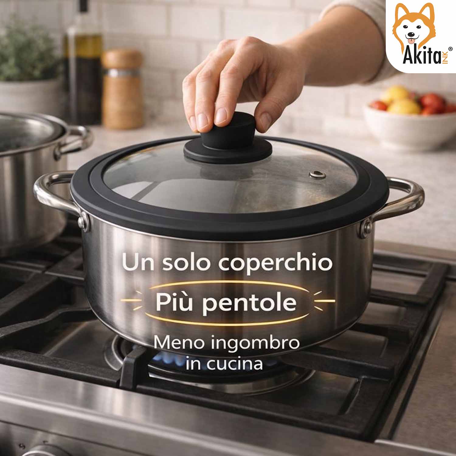 Coperchio Universale in Vetro 28-30-32 cm con Silicone foto 6