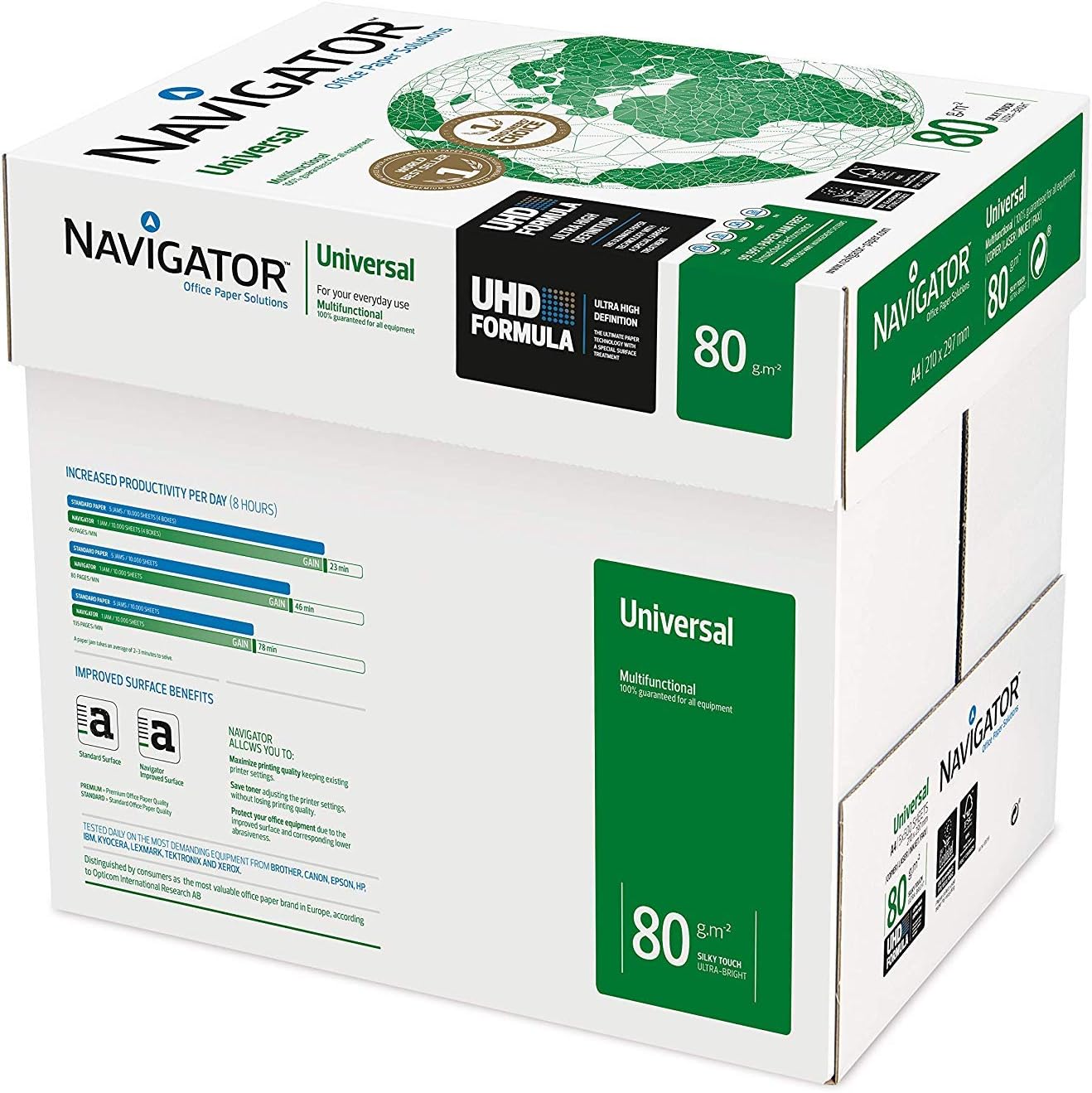Navigator Universal Carta Premium per ufficio, Formato A4, 80 gr, Confezione da  foto 2