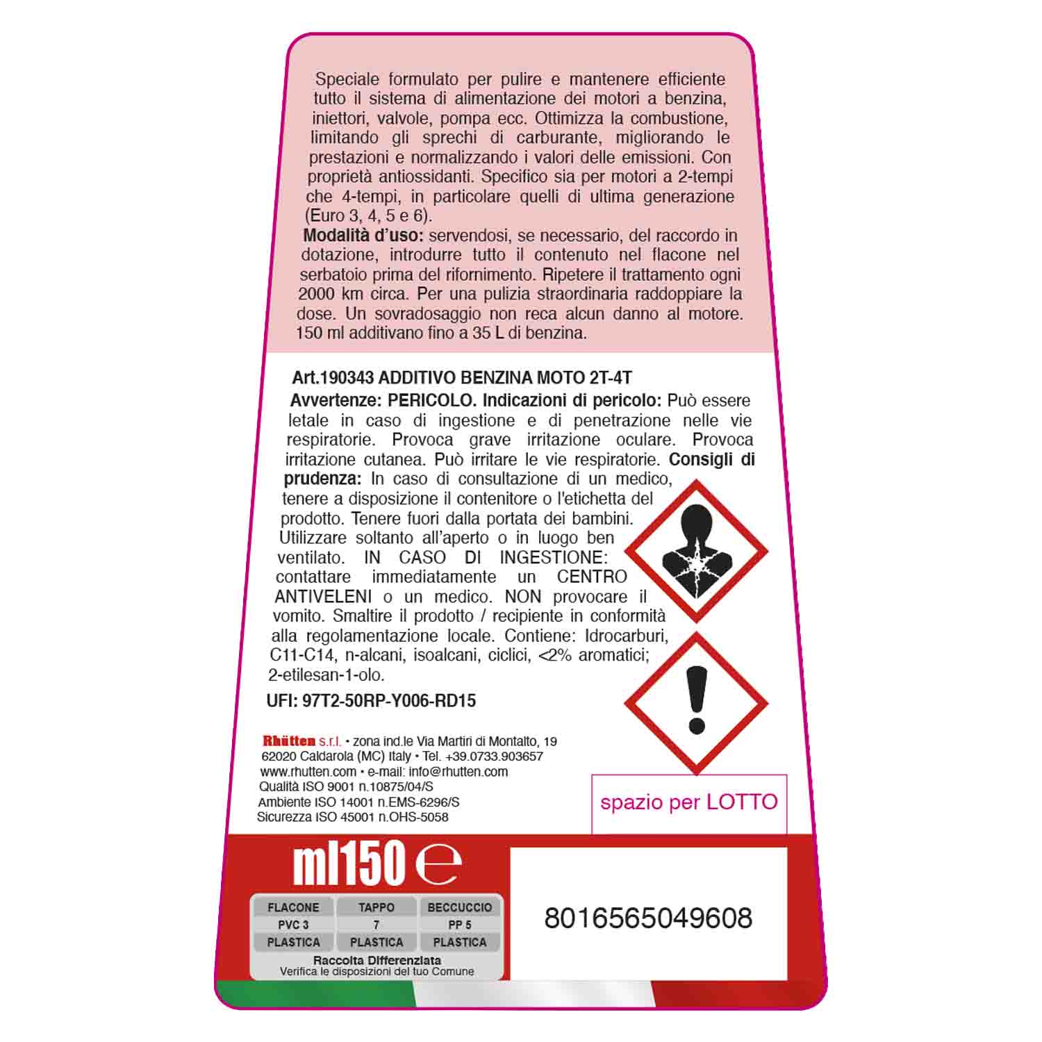 Additivo Benzina Moto 2T e 4T 150 ml Super Concentrato foto 4