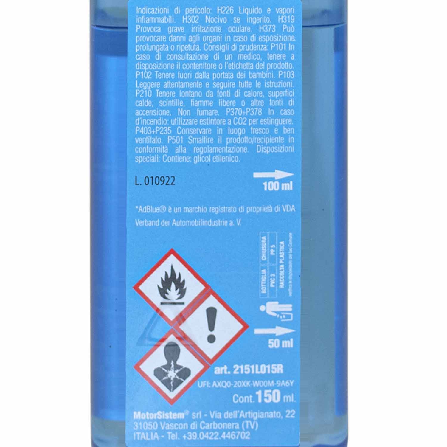 Additivo AdBlue 150 ml Trattamento Sistema SCR foto 3