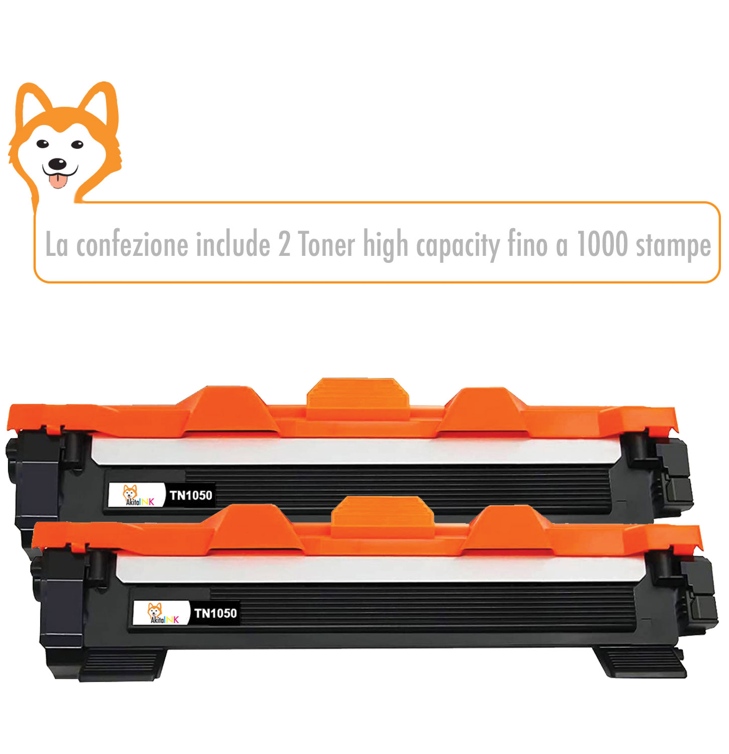 2 Toner compatibile per Brother TN1050 o TN-1050 1000 stampe qualita' premium foto 3