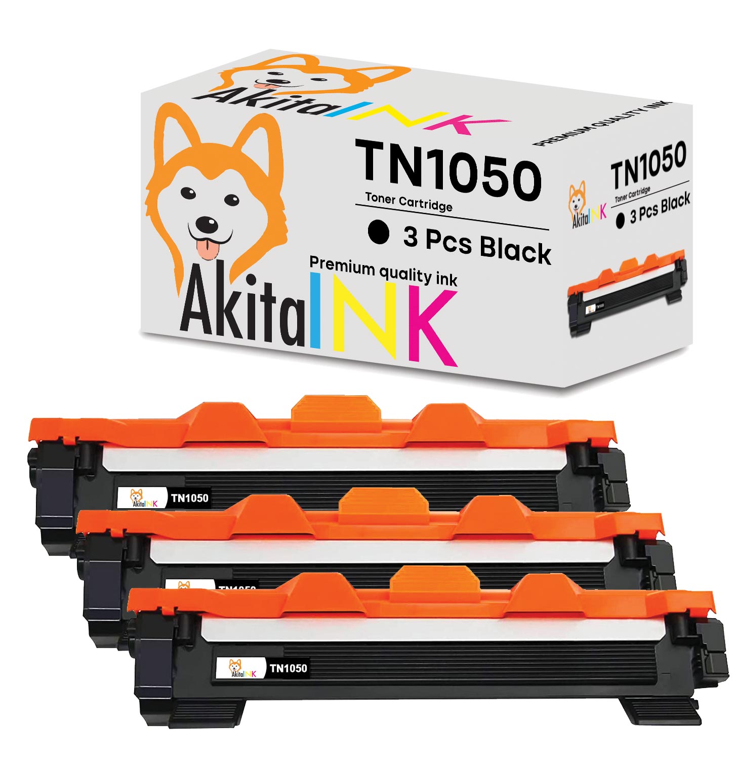 3 Toner compatibile per Brother TN1050 o TN-1050 1000 stampe qualita' premium foto 2