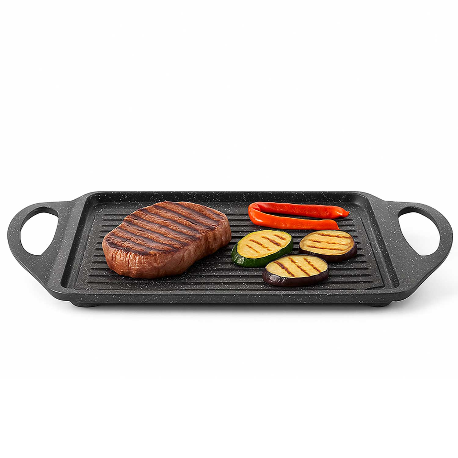 Piastra bbq 28x36 cm effetto pietra induzione