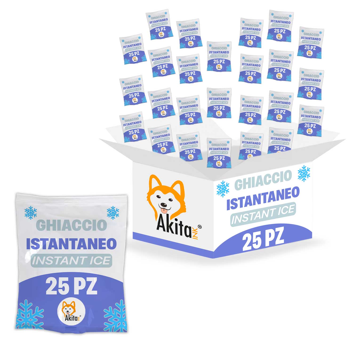 Akitaink 25 pz ghiaccio istantaneo monouso sacchetto in pe sintetico secco