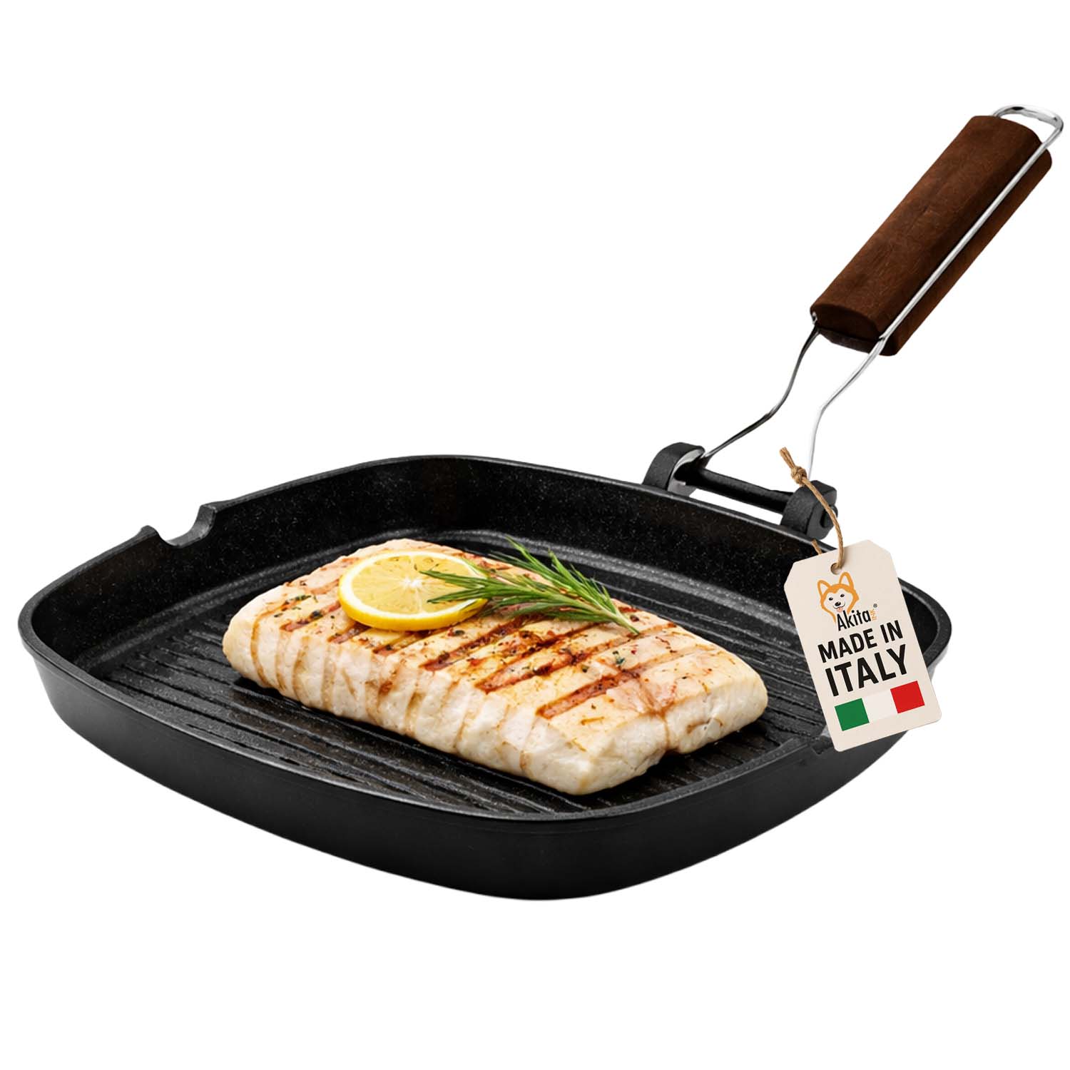 Bistecchiera AkitaInk 20x20 Induzione Manico Pieghevole foto 2