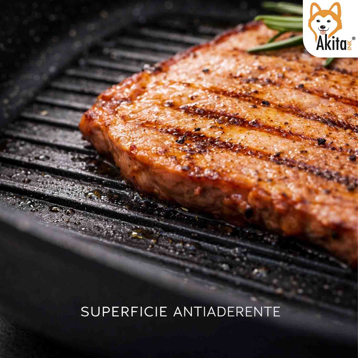 Bistecchiera AkitaInk 20x20 Induzione Manico Pieghevole foto 4