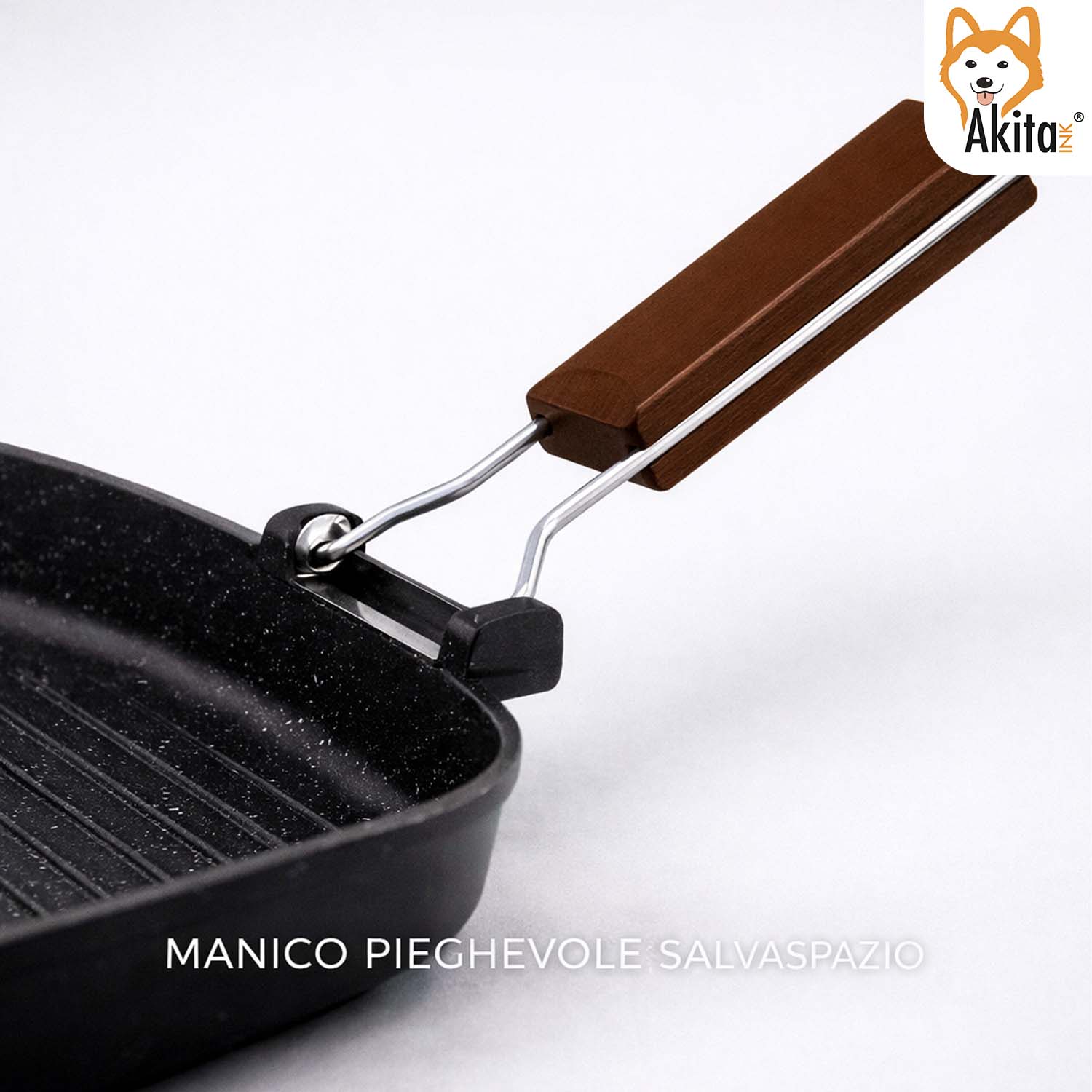 Bistecchiera AkitaInk 20x20 Induzione Manico Pieghevole foto 6