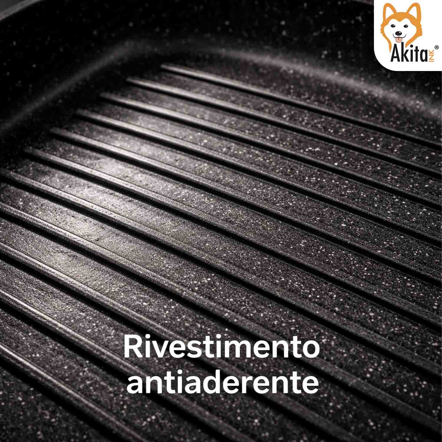 Bistecchiera AkitaInk 24x24 cm Induzione Alluminio Pressofuso foto 6