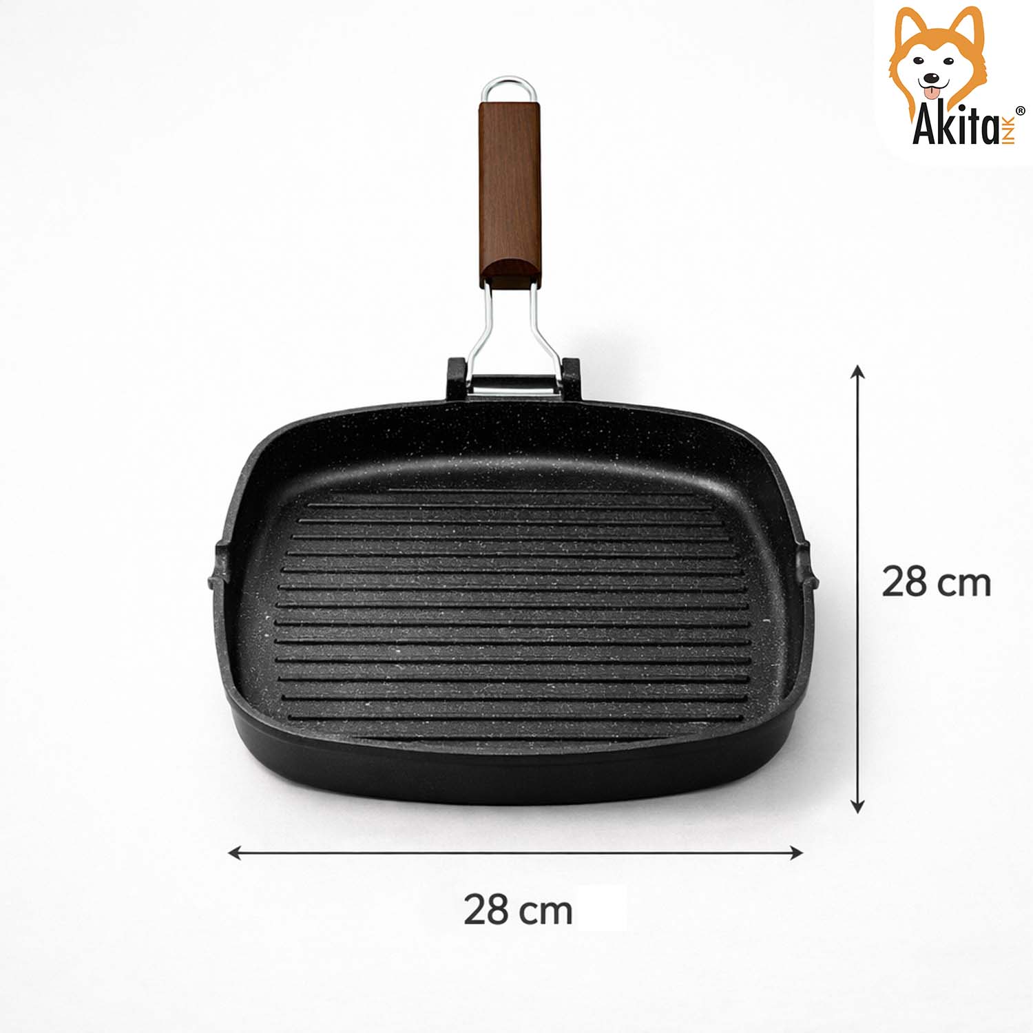 Bistecchiera AkitaInk 28x28 cm Induzione Alluminio Pressofuso foto 6