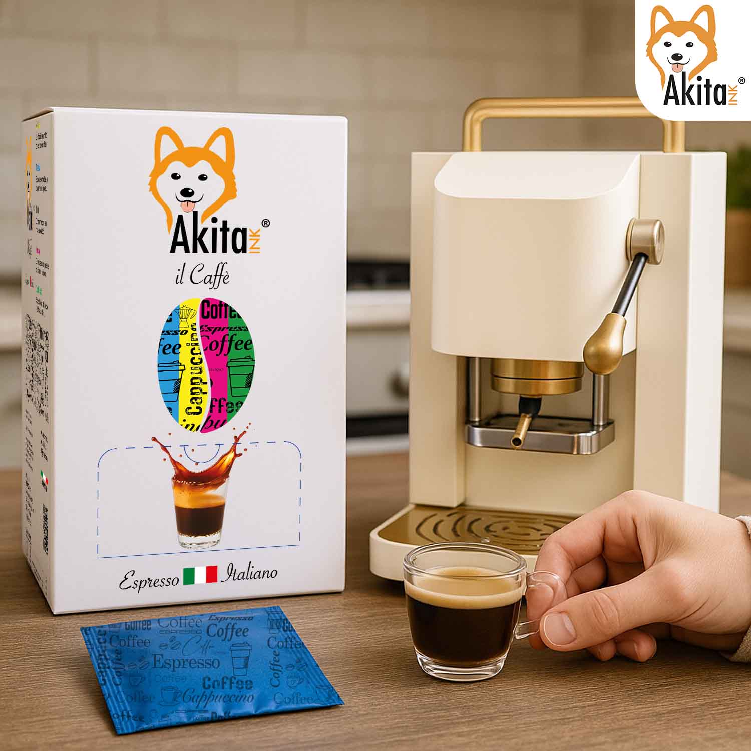 Caffe' Akitaink Cialda Miscela Classico - 100 Cialde Ese foto 3