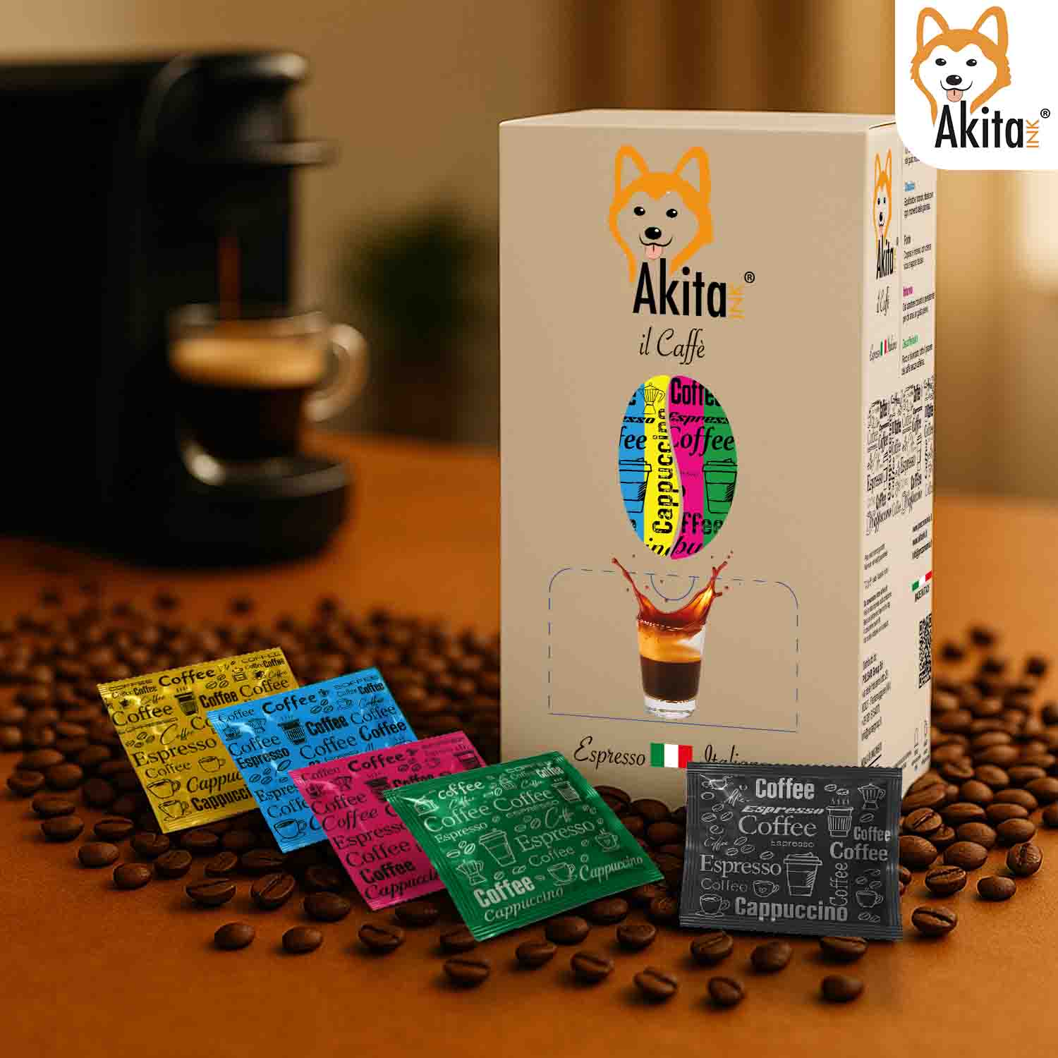 Caffe' Akitaink Cialda Miscela Intenso - 100 Cialde Ese foto 5