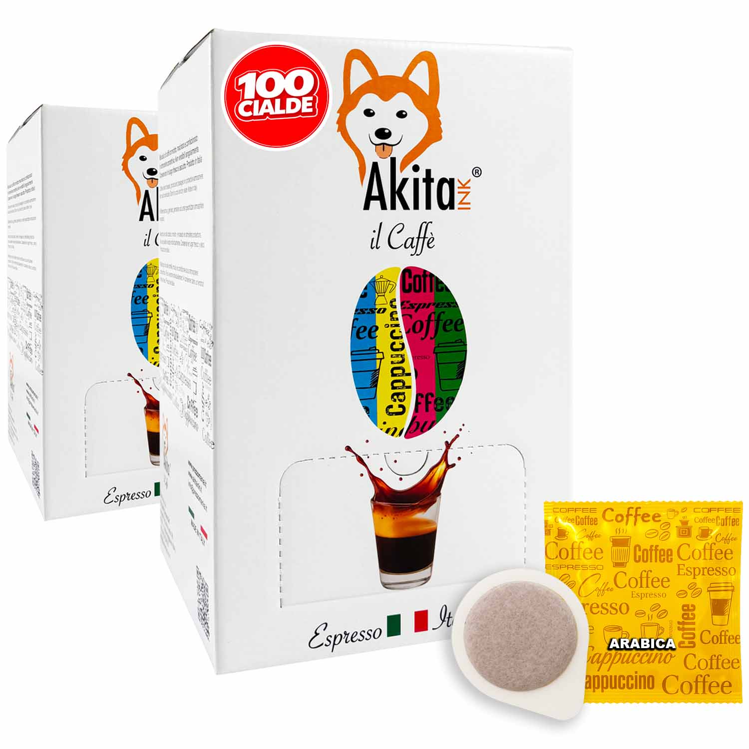 Caffe' akitaink cialda miscela arabica - 100 cialde ese