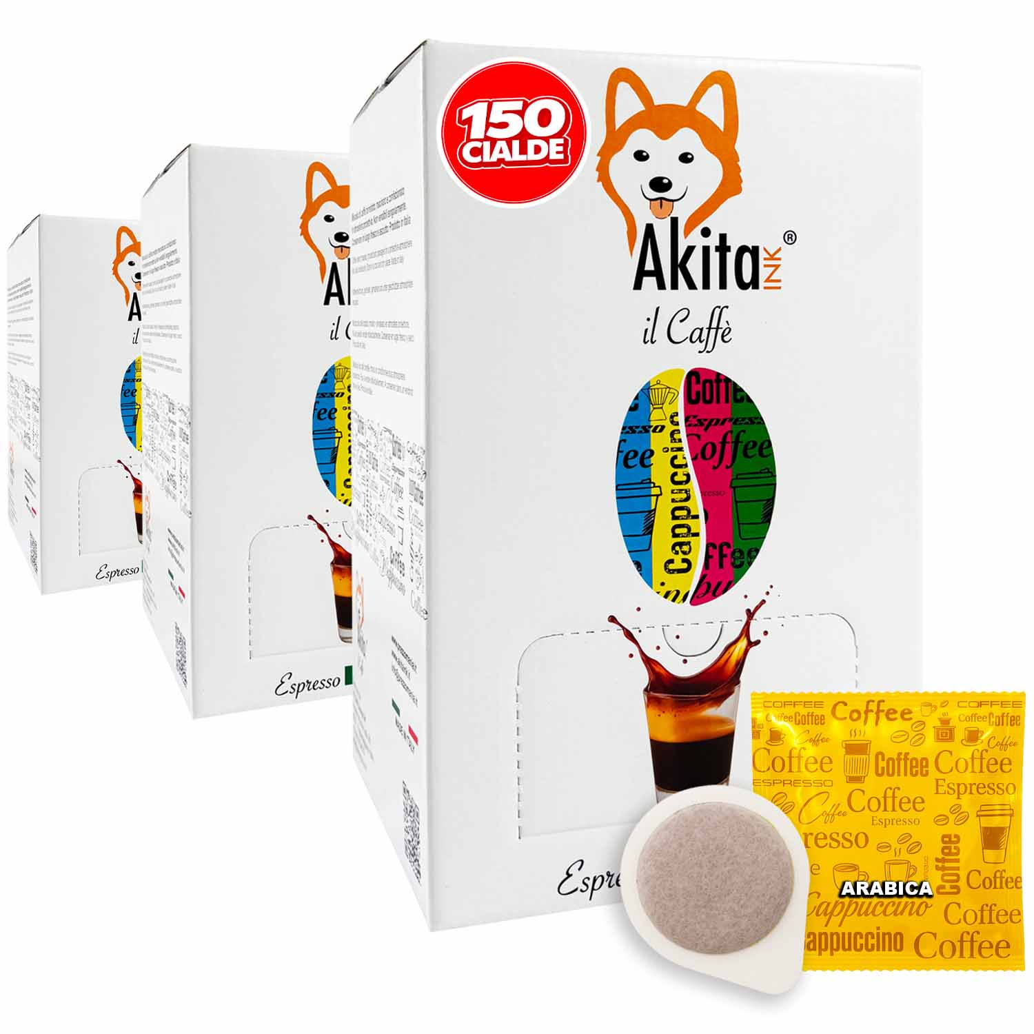 Caffe' Akitaink Cialda Miscela Arabica - 150 Cialde Ese foto 2