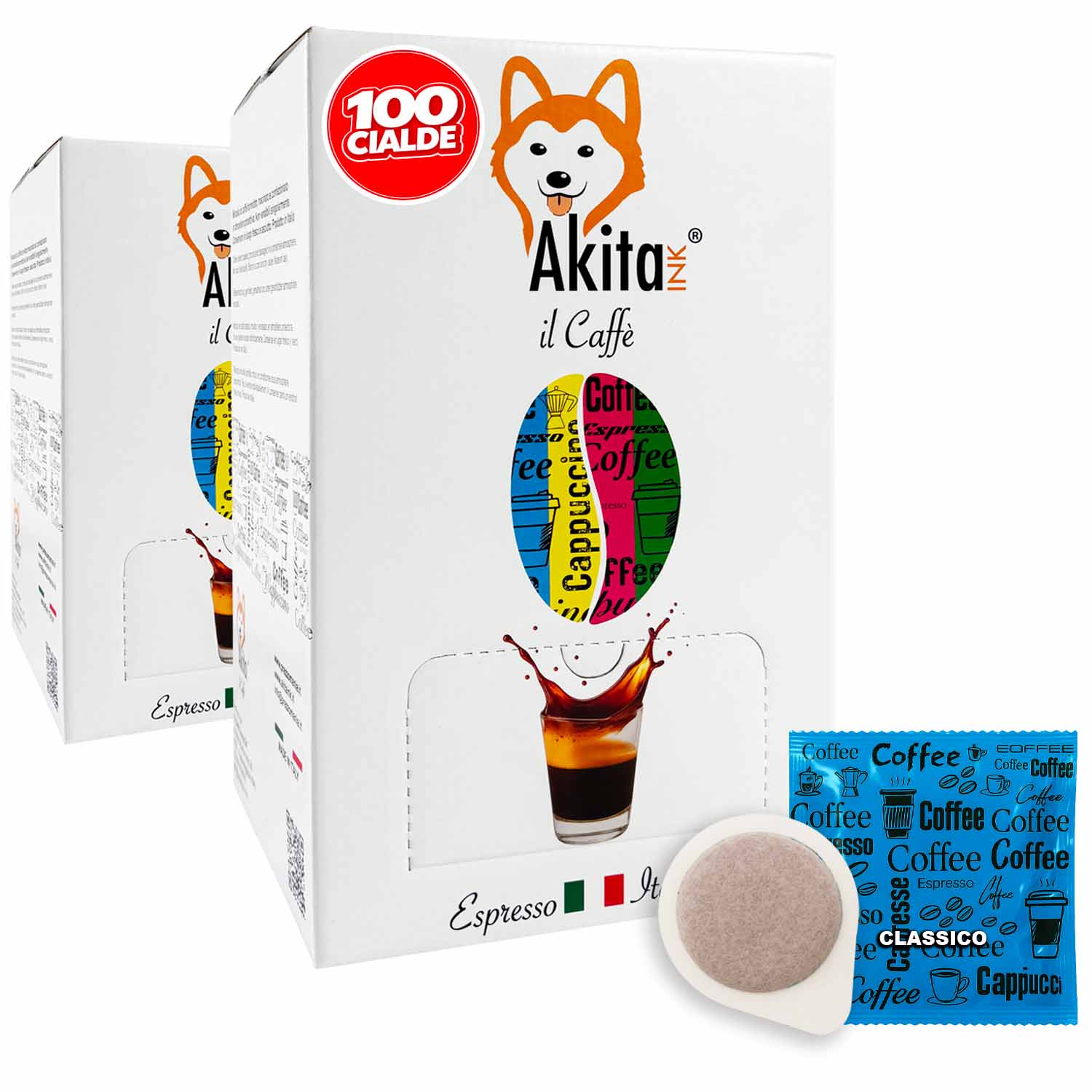 Caffe' Akitaink Cialda Miscela Classico - 100 Cialde Ese foto 2