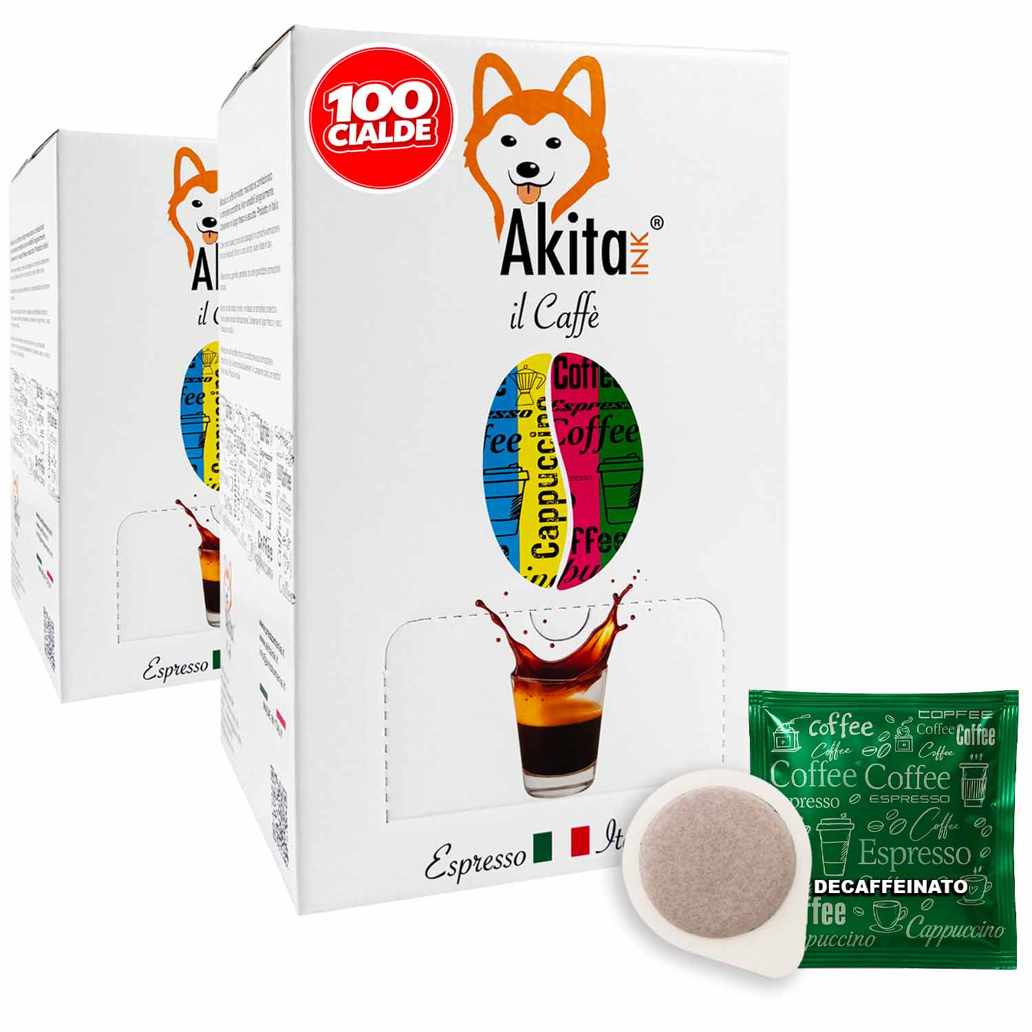 Caffe' Akitaink Cialda Miscela Decaffeinato - 100 Cialde Ese foto 2