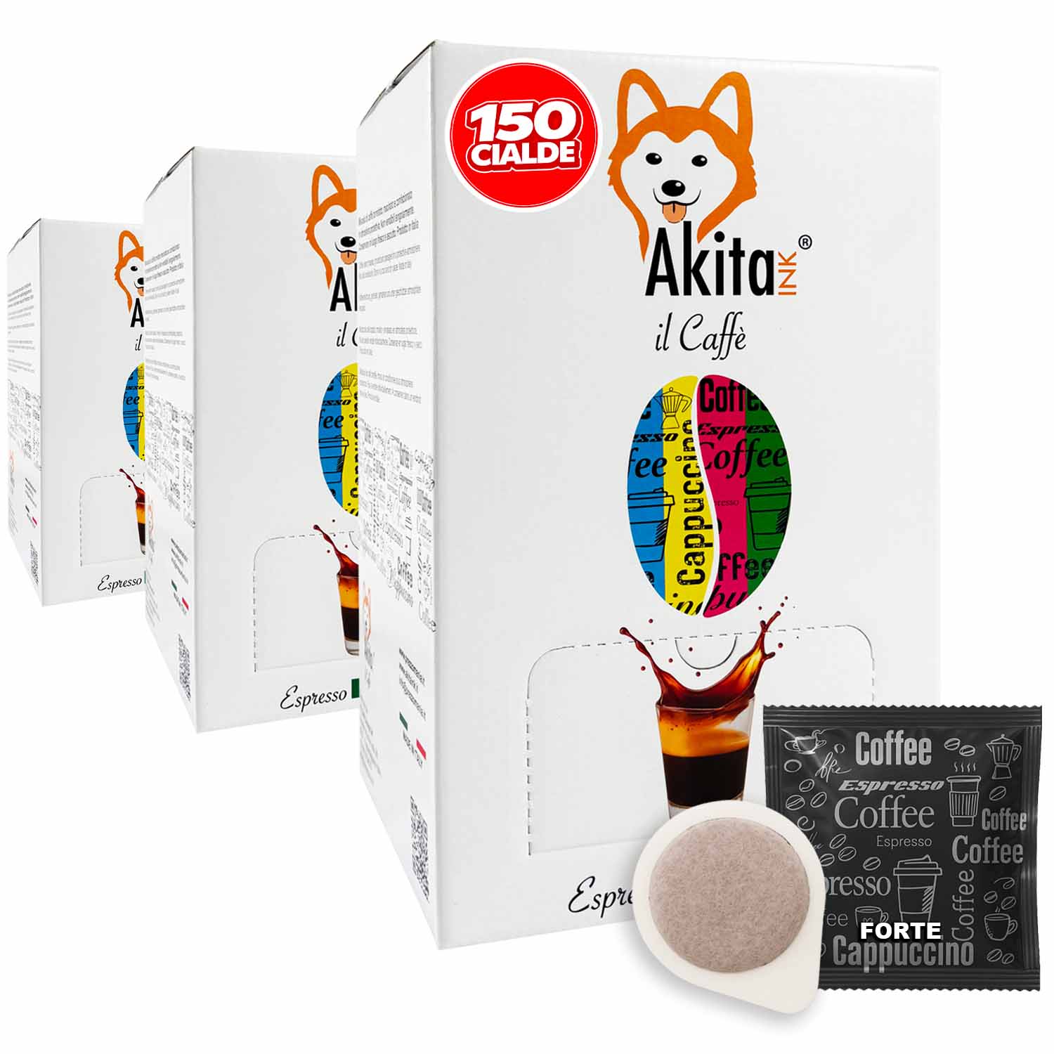 Caffe' Akitaink Cialda Miscela Forte - 150 Cialde Ese foto 2