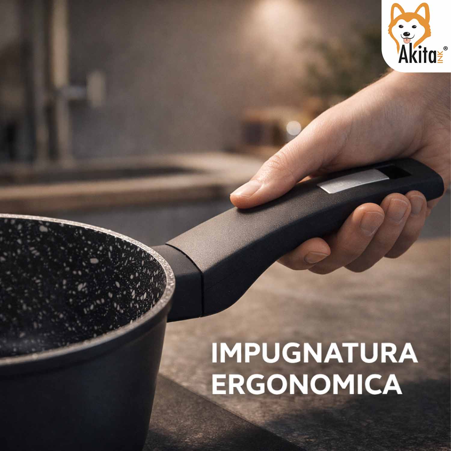 Casseruola Antiaderente 16 cm Induzione Manico foto 4