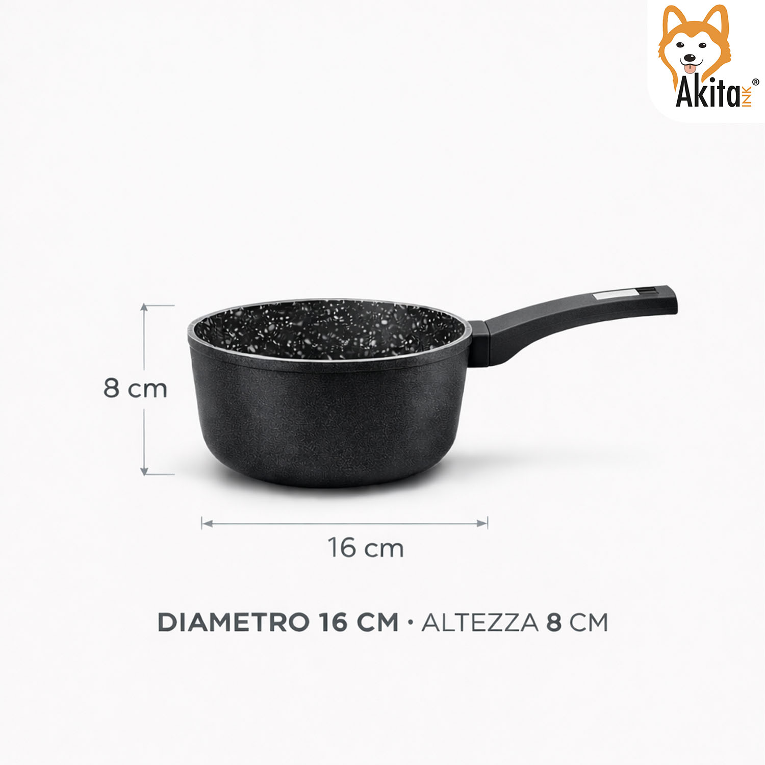 Casseruola Antiaderente 16 cm Induzione Manico foto 6