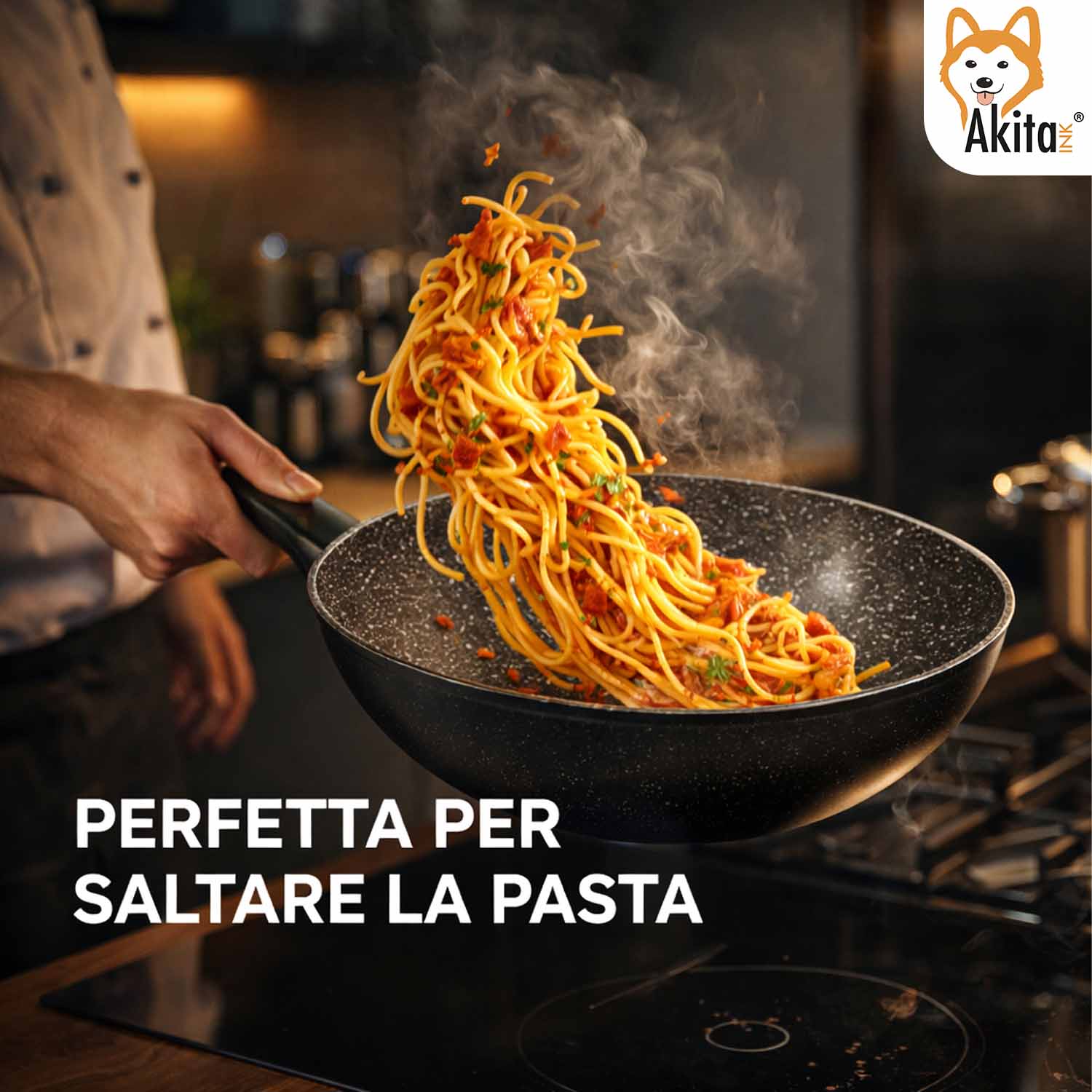 Wok Black 28 cm Induzione Antiaderente foto 3