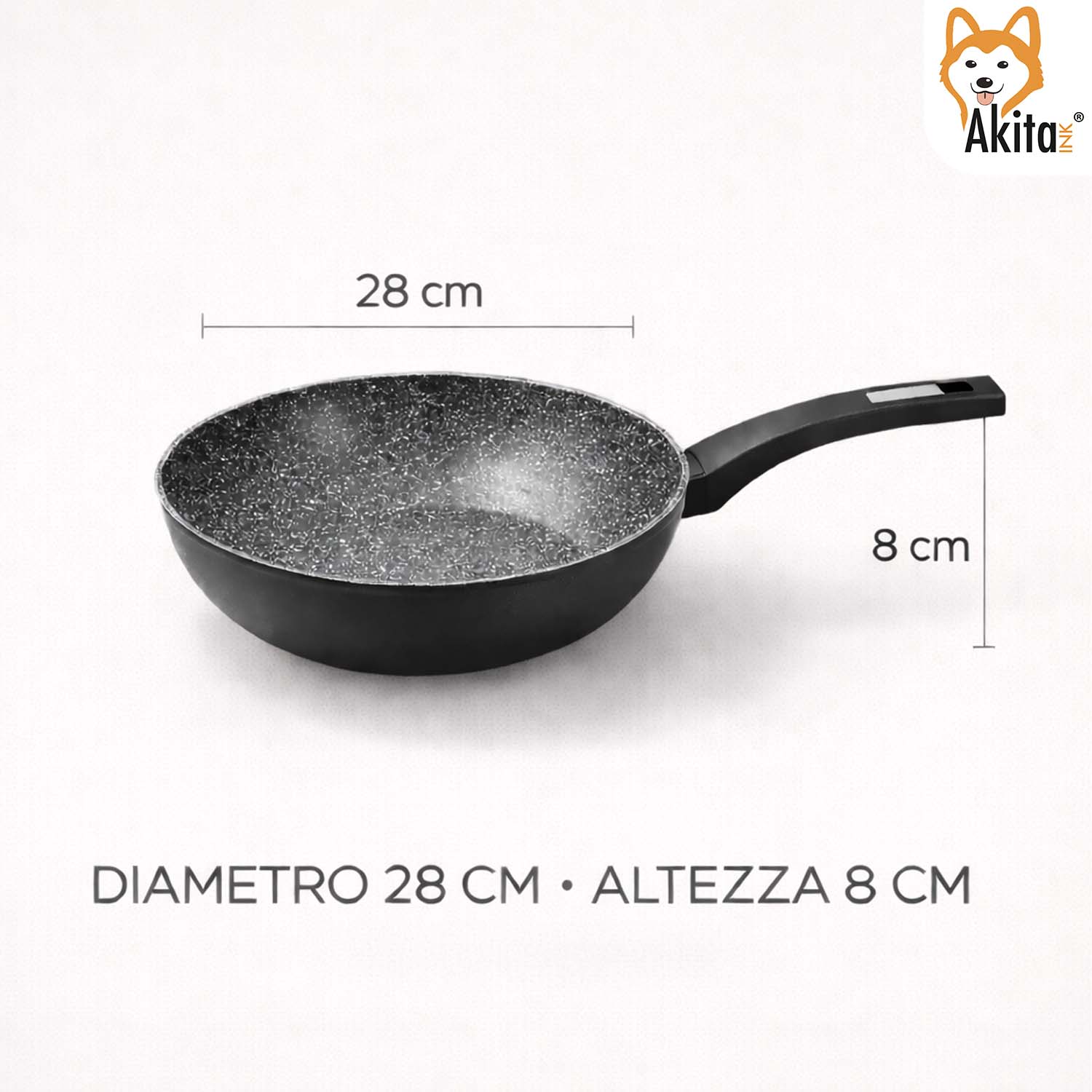 Wok Black 28 cm Induzione Antiaderente foto 5