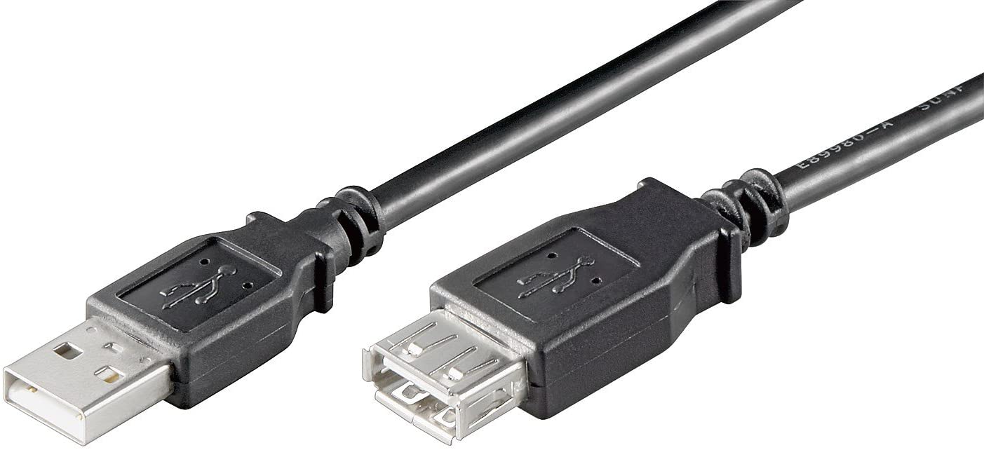 Cavo USB 2.0 Tipo A/Maschio a A/Femmina, Doppia Schermatura AWG 28 in Rame, Rata foto 2